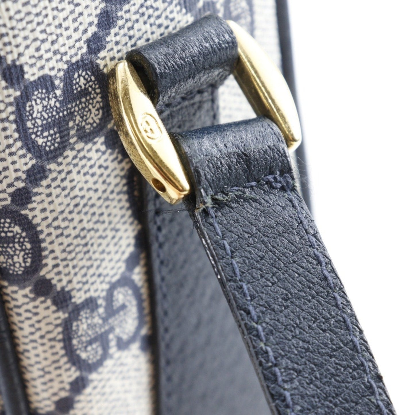 Gucci Gray Navy Gg Plus Shoulder Bag