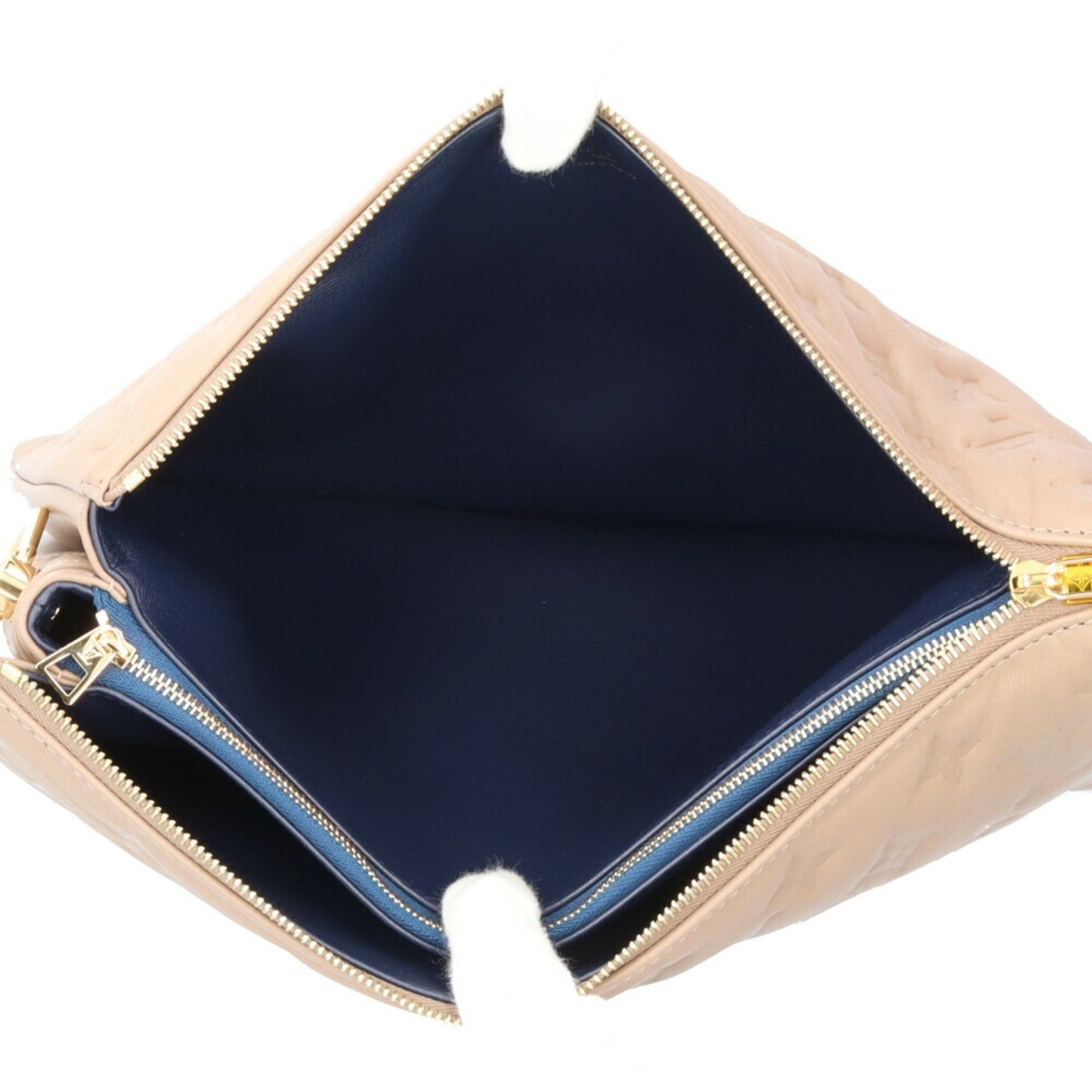 Louis Vuitton Beige Taupe Leather Shoulder Bag