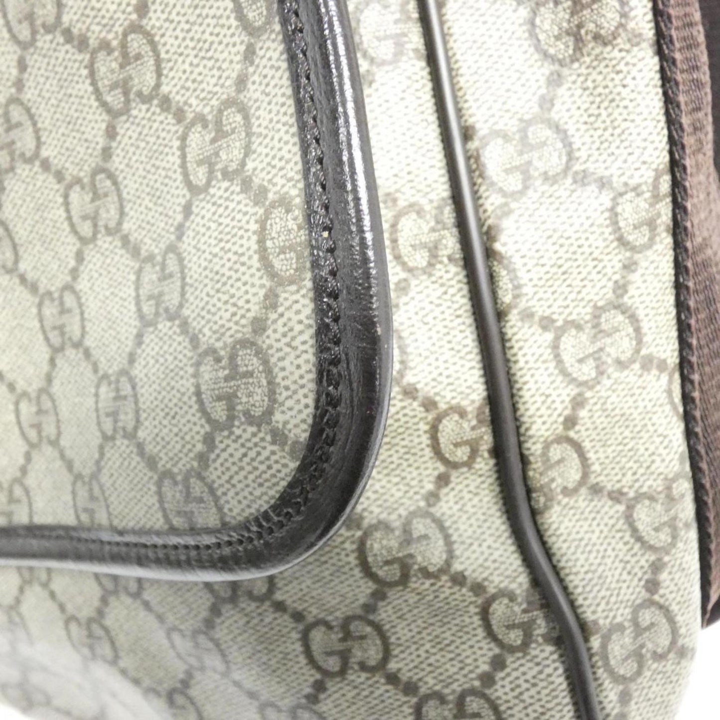 Gucci Beige Dark Brown Gg Plus Shoulder Bag