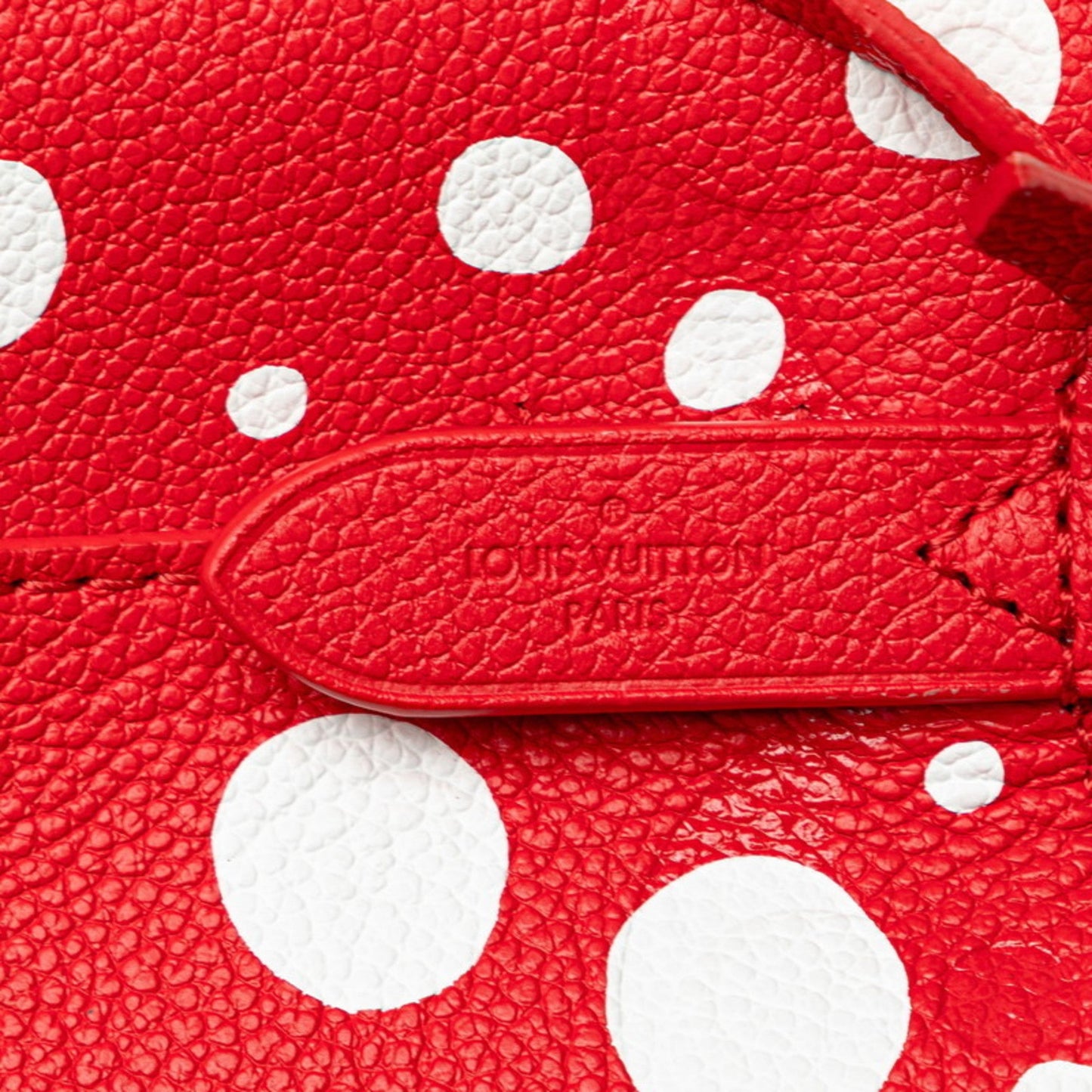 Louis Vuitton Red Color White Leather Handbag Shoulder Bag
