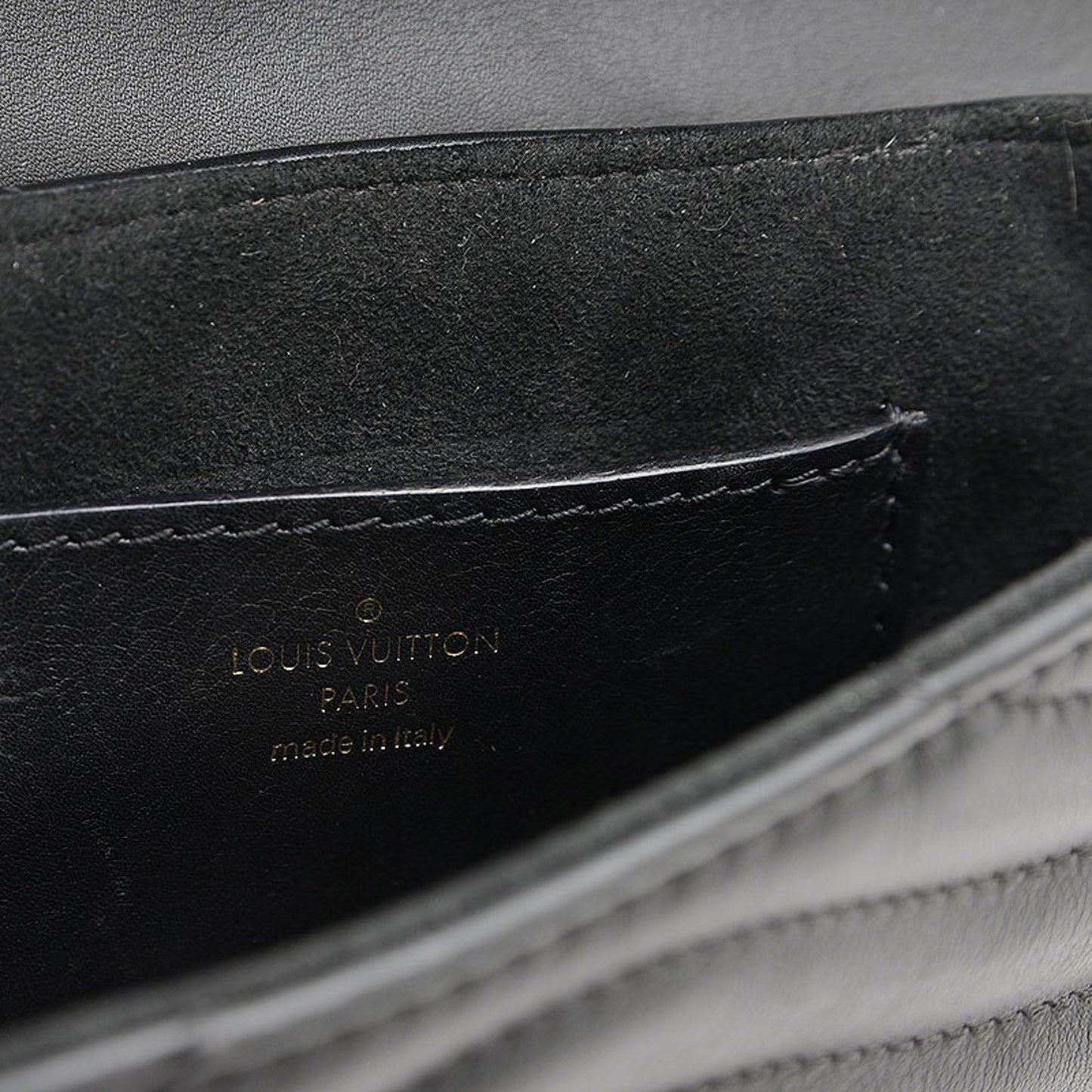 Louis Vuitton Black Leather Pochette Shoulder Bag