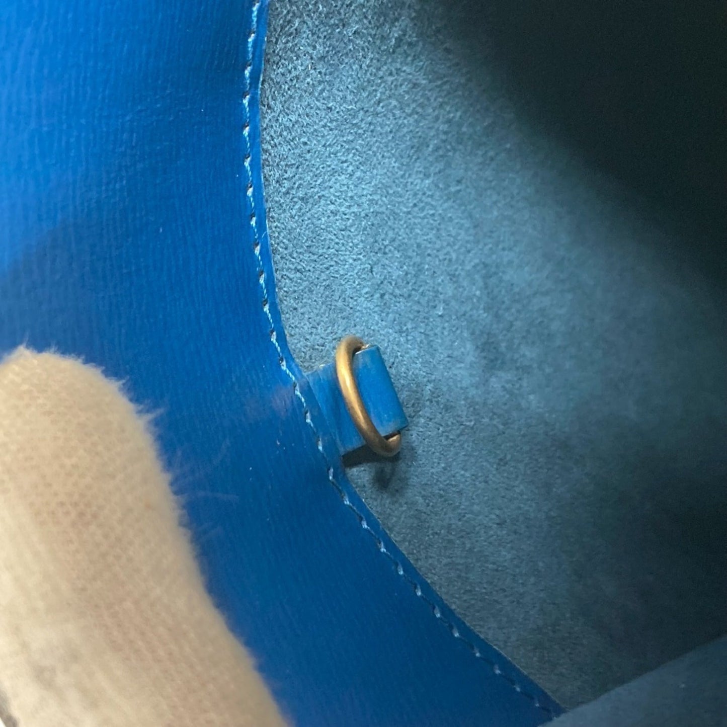 Louis Vuitton Blue Toledo Blue Epi Leather Shoulder Bag