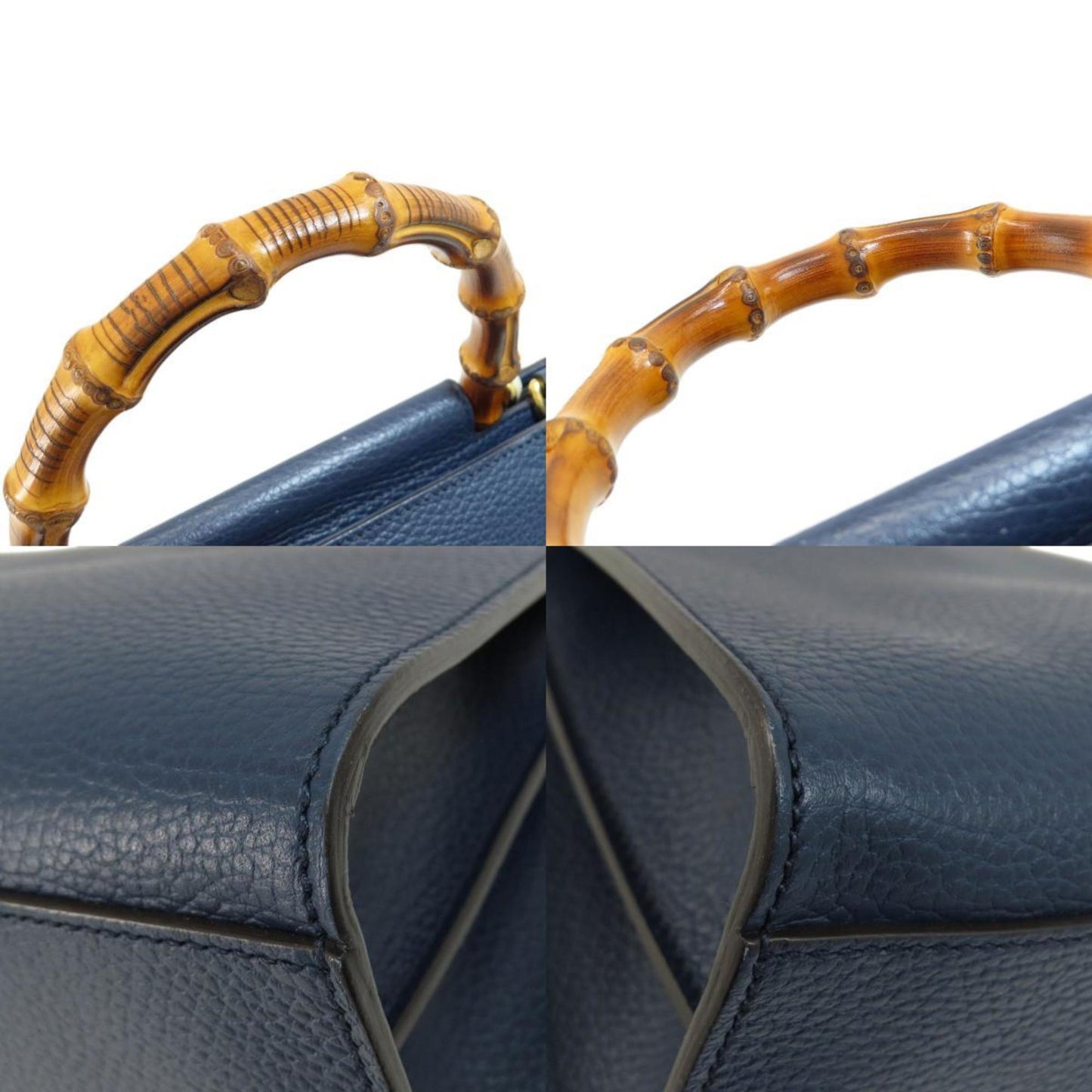 Gucci Navy Leather Handbag