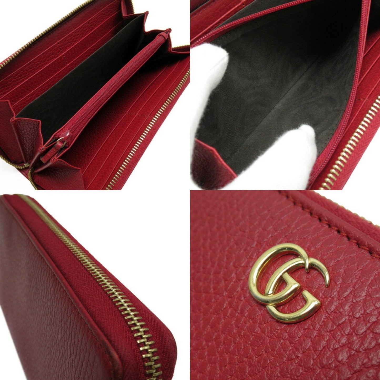 Gucci Red Color Leather Coin Purse/Coin Case