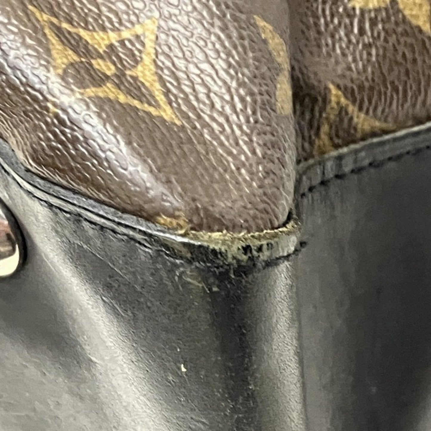 Louis Vuitton Monogram Macassar Black Brown Shoulder Bag Tote Bag