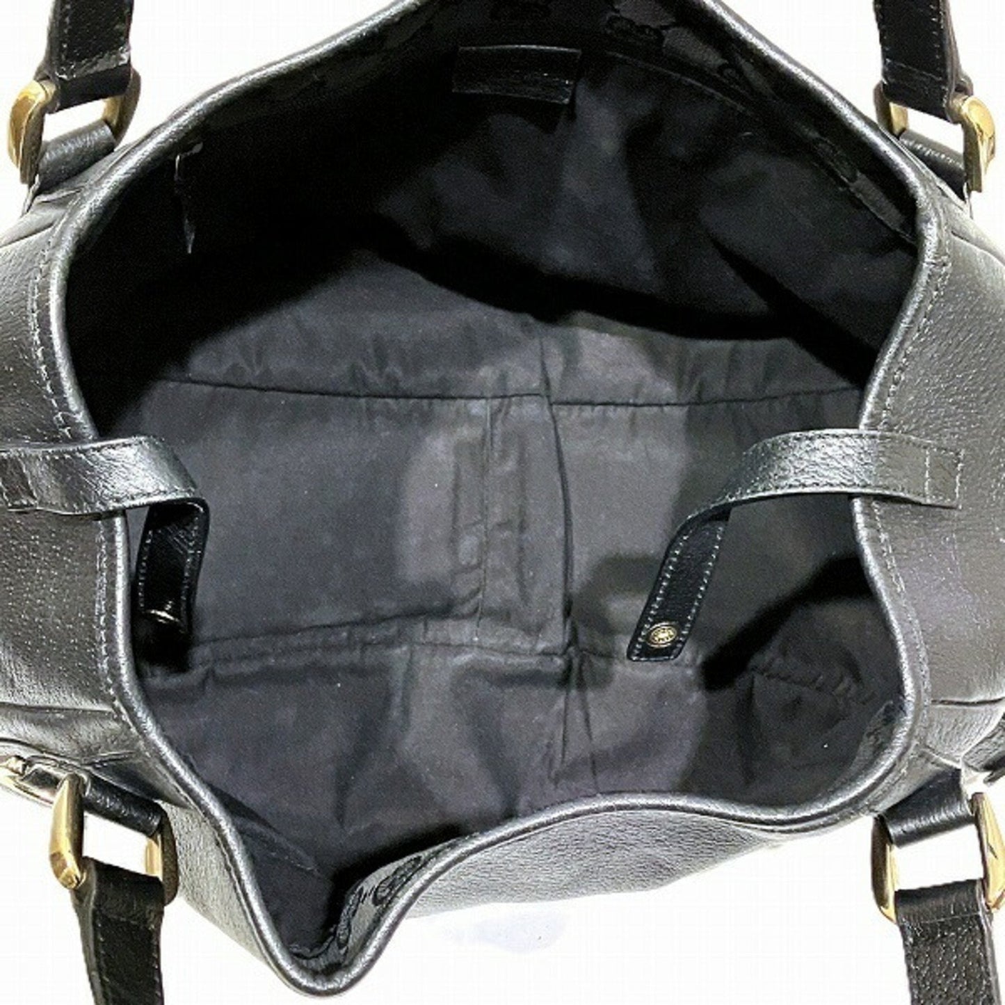Gucci Black Leather Tote Bag