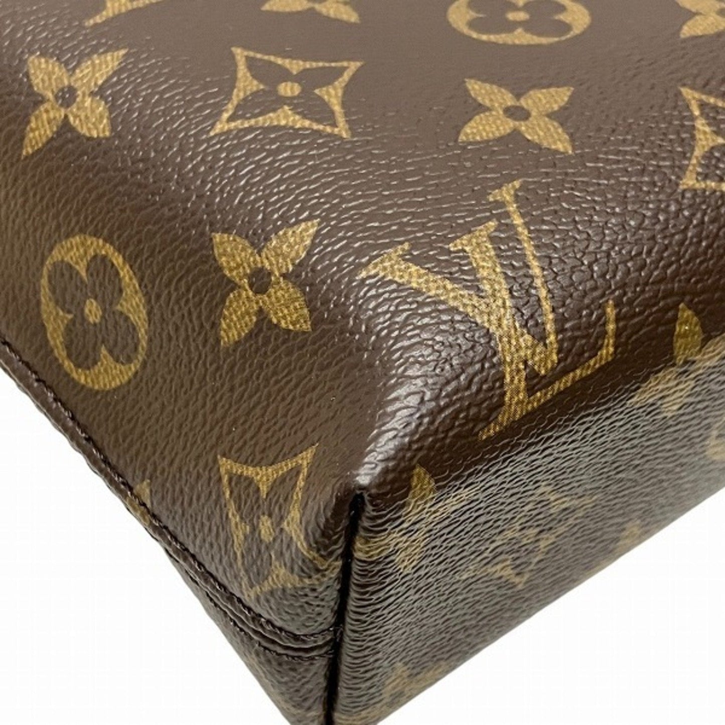 Louis Vuitton Black Brown Leather Handbag Shoulder Bag