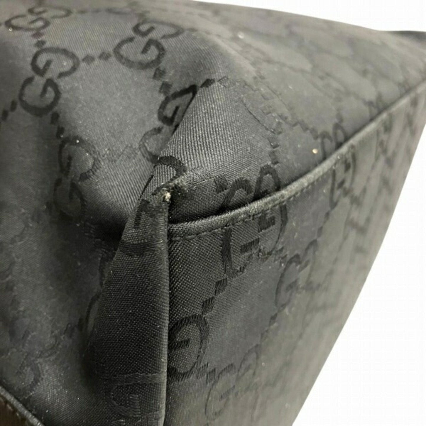Gucci Black Nylon Leather Shoulder Bag