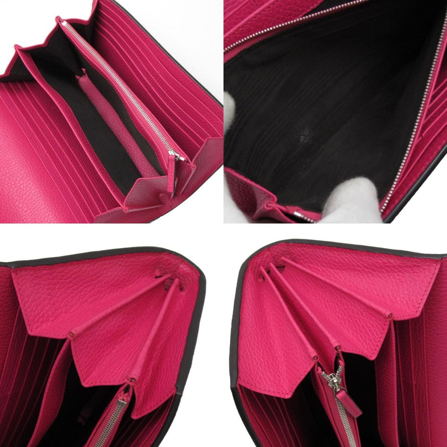 Gucci Pink Leather Chain/Shoulder Wallet