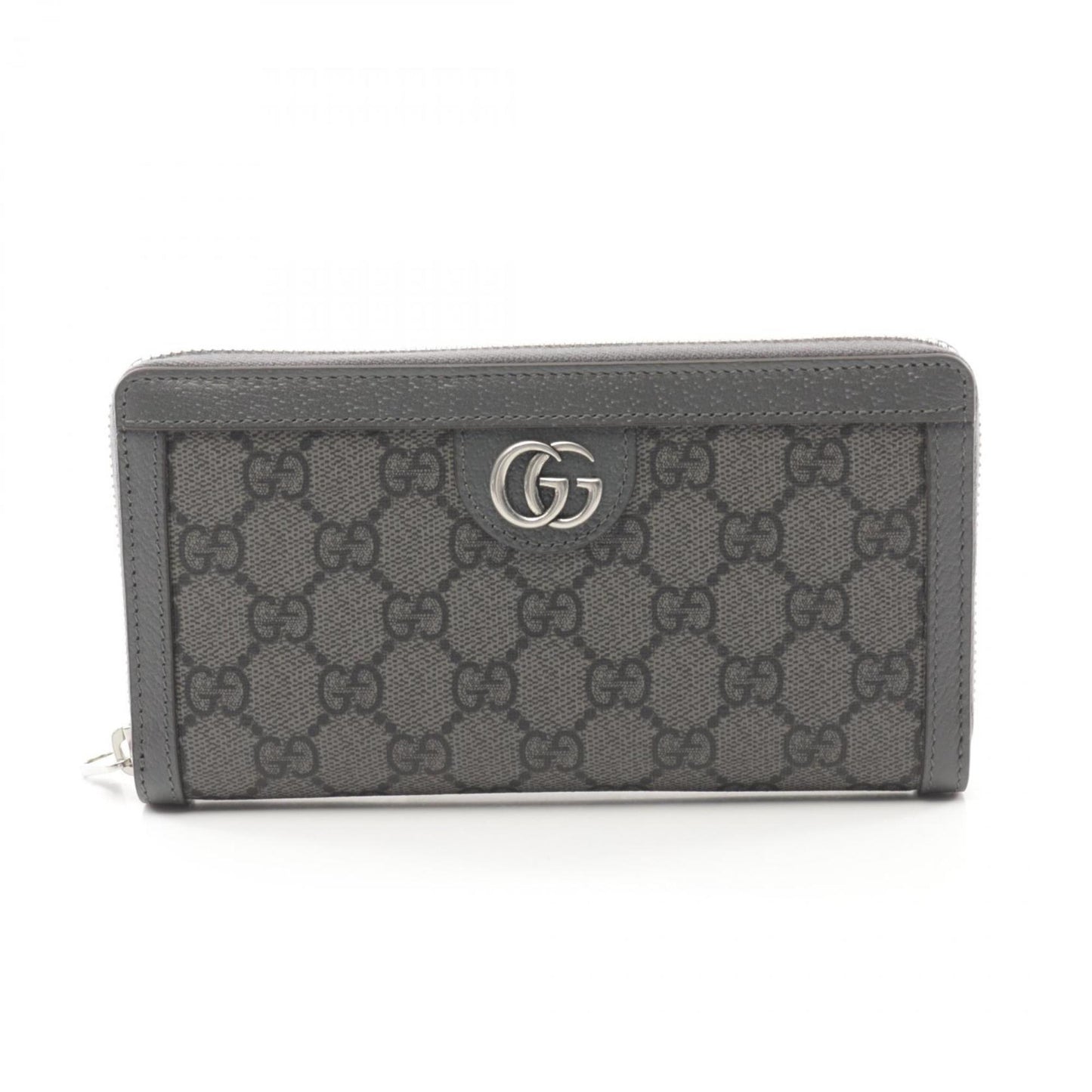 Gucci Gray Gg Supreme Leather Long Wallet (Bi-Fold)