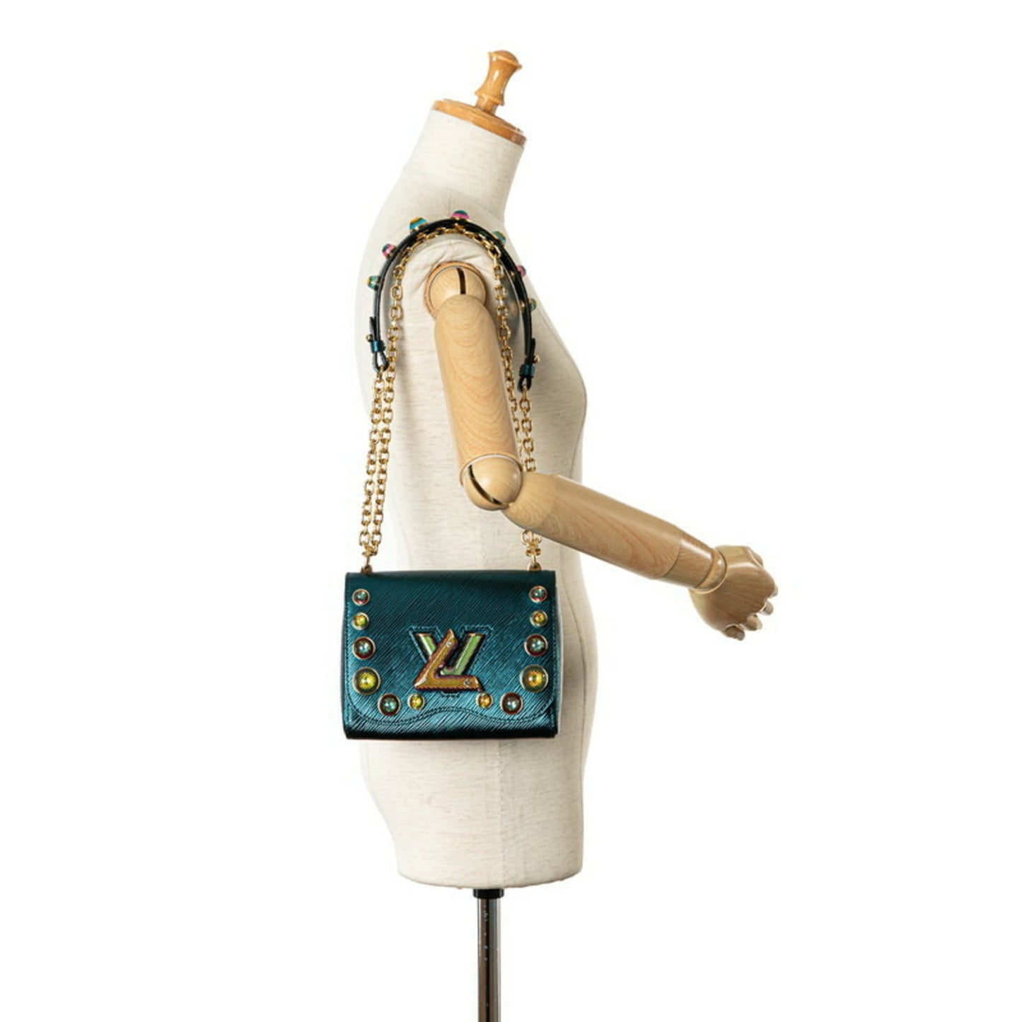 Louis Vuitton Green Multi-Color Leather Shoulder Bag