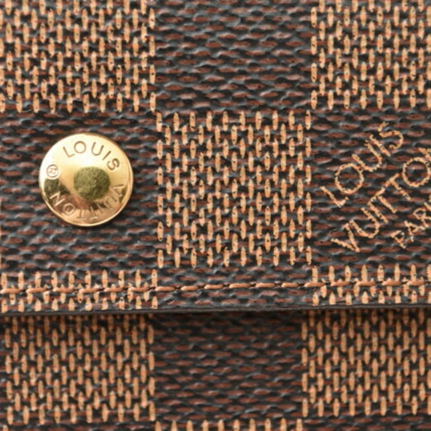 Louis Vuitton Damier Damier Canvas Damier Canvas Chain/Shoulder Wallet
