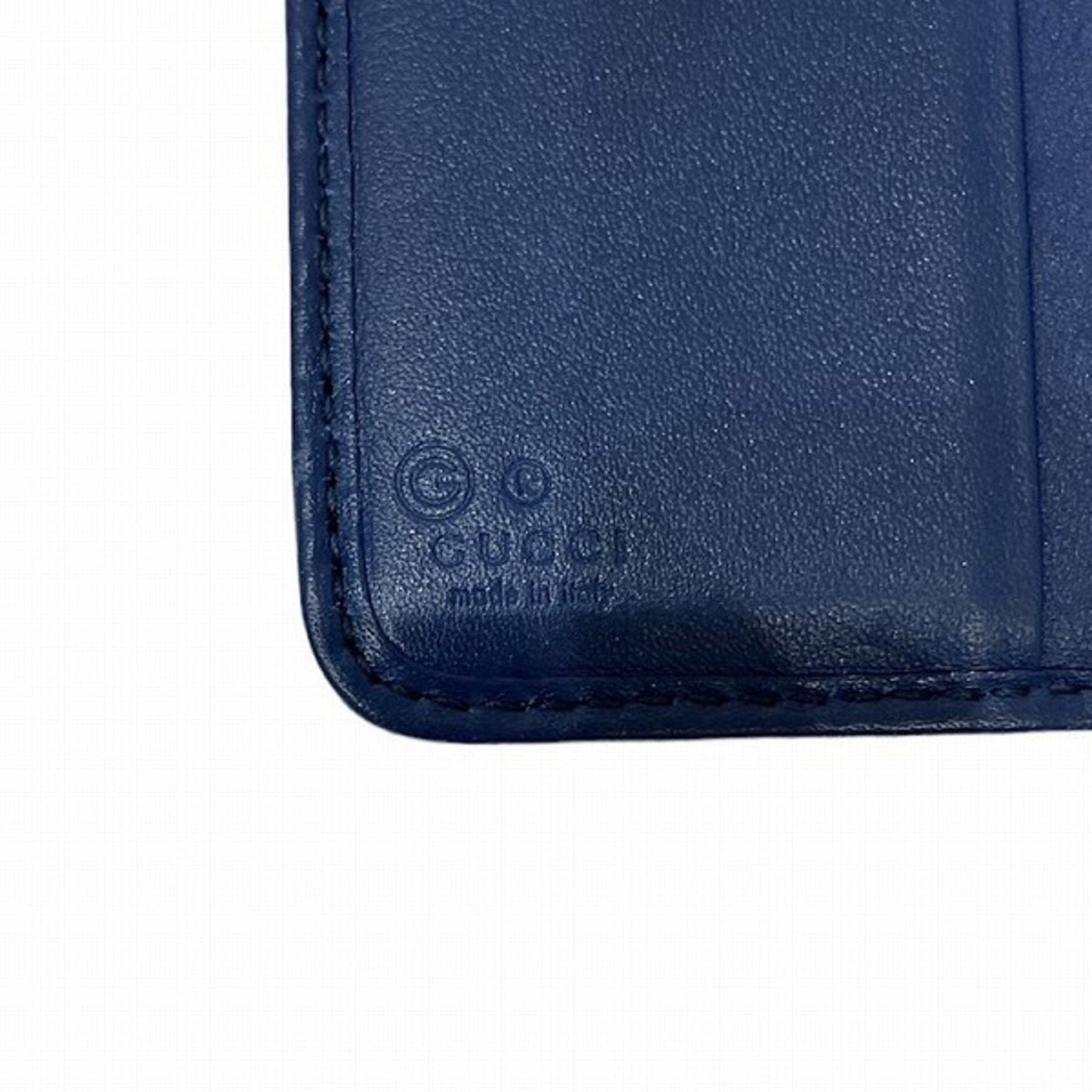 Gucci Blue Leather Coin Purse/Coin Case