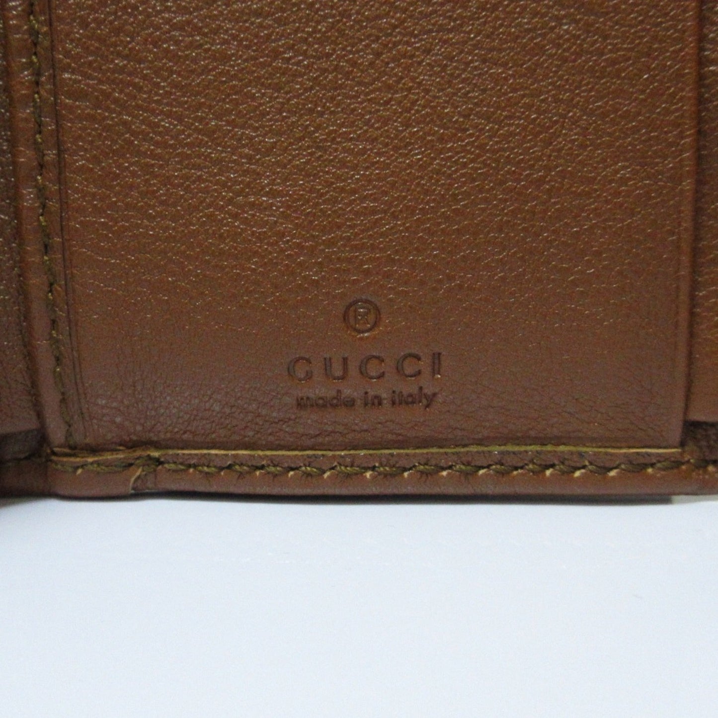 Gucci Brown Bamboo Wallet (Tri-Fold)