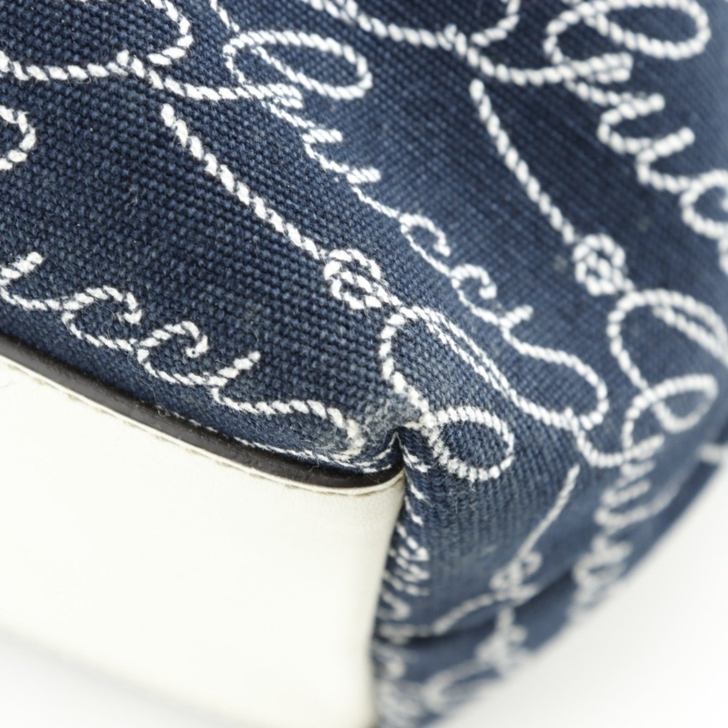 Gucci Navy Canvas Tote Bag