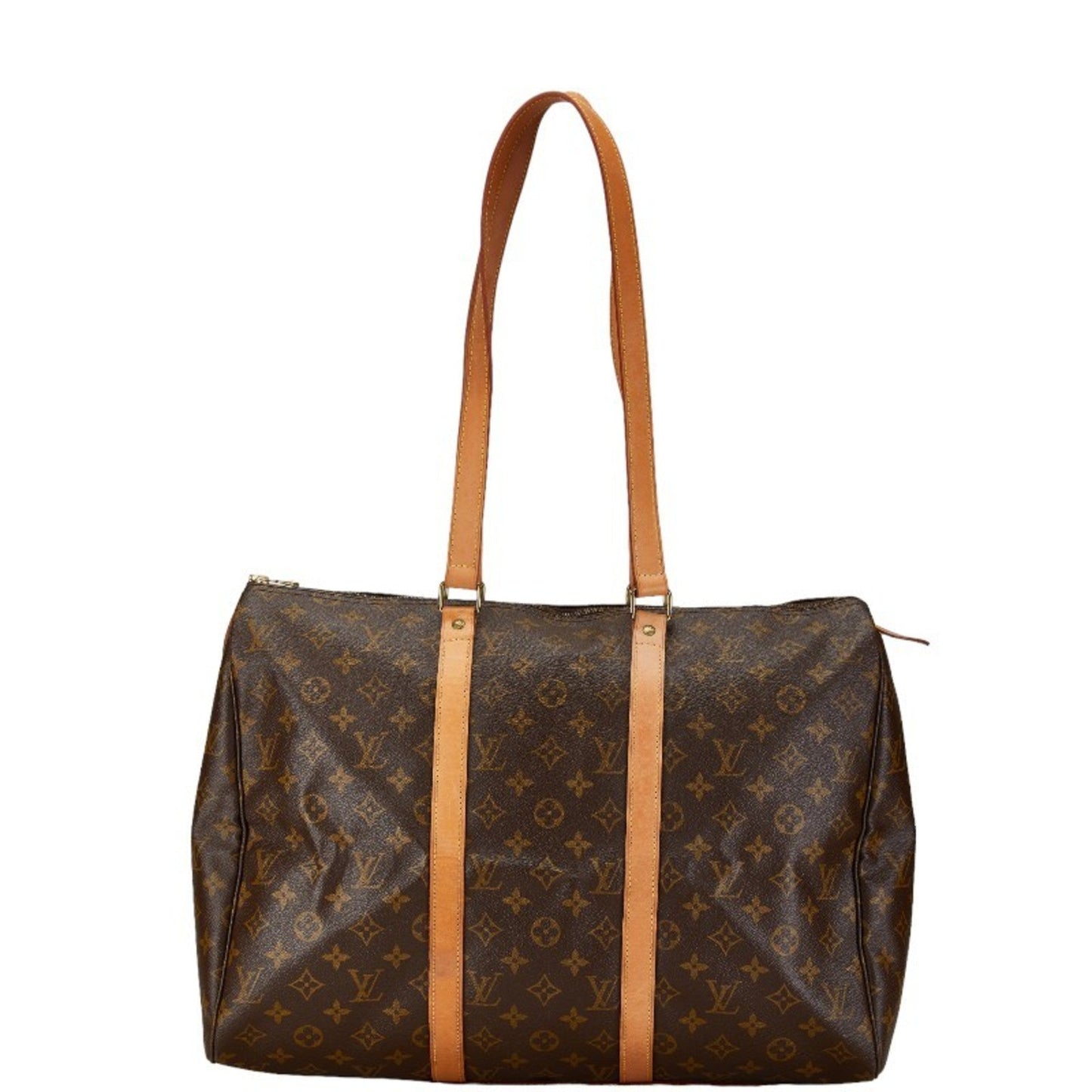 Louis Vuitton Brown Pvc Leather Boston Bag Shoulder Bag ()