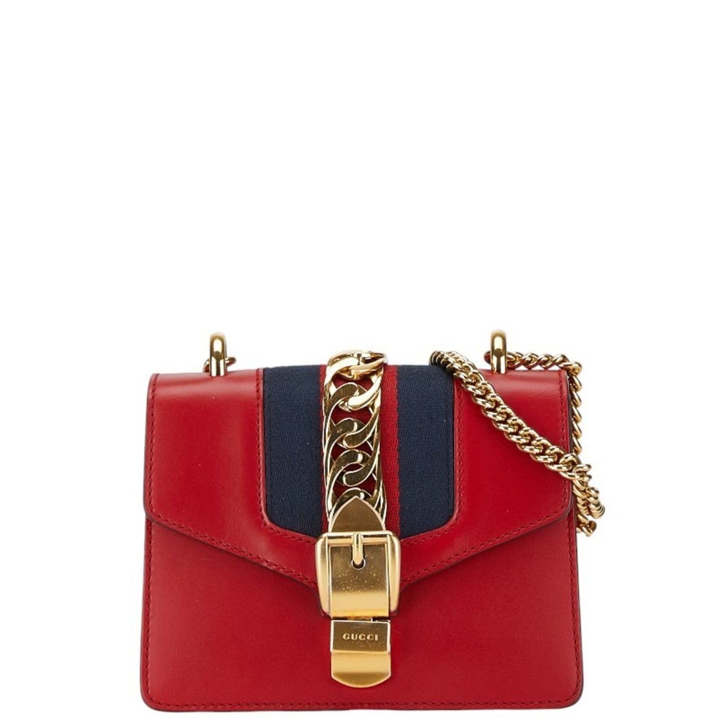 Gucci Red Color Leather Shoulder Bag