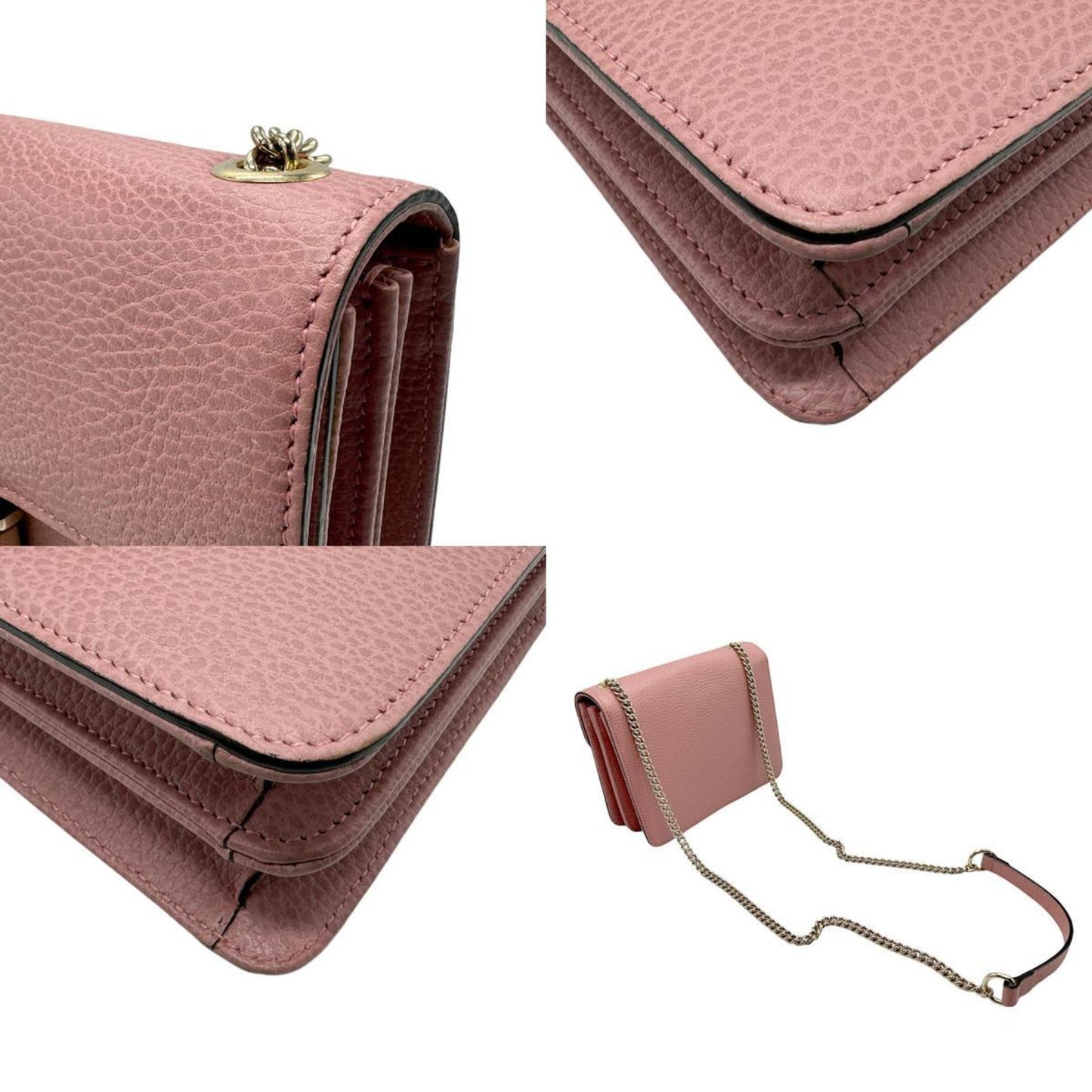 Gucci Pink Leather Shoulder Bag