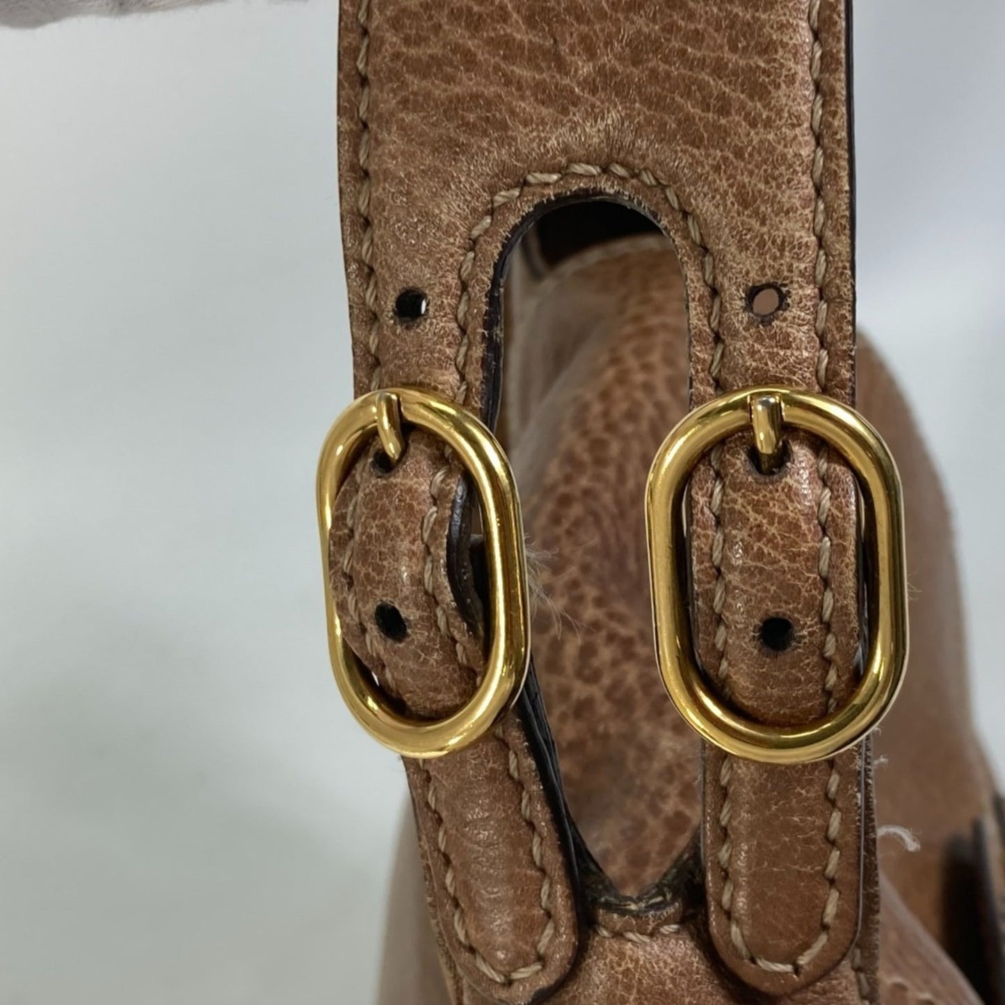 Gucci Brown Leather Shoulder Bag