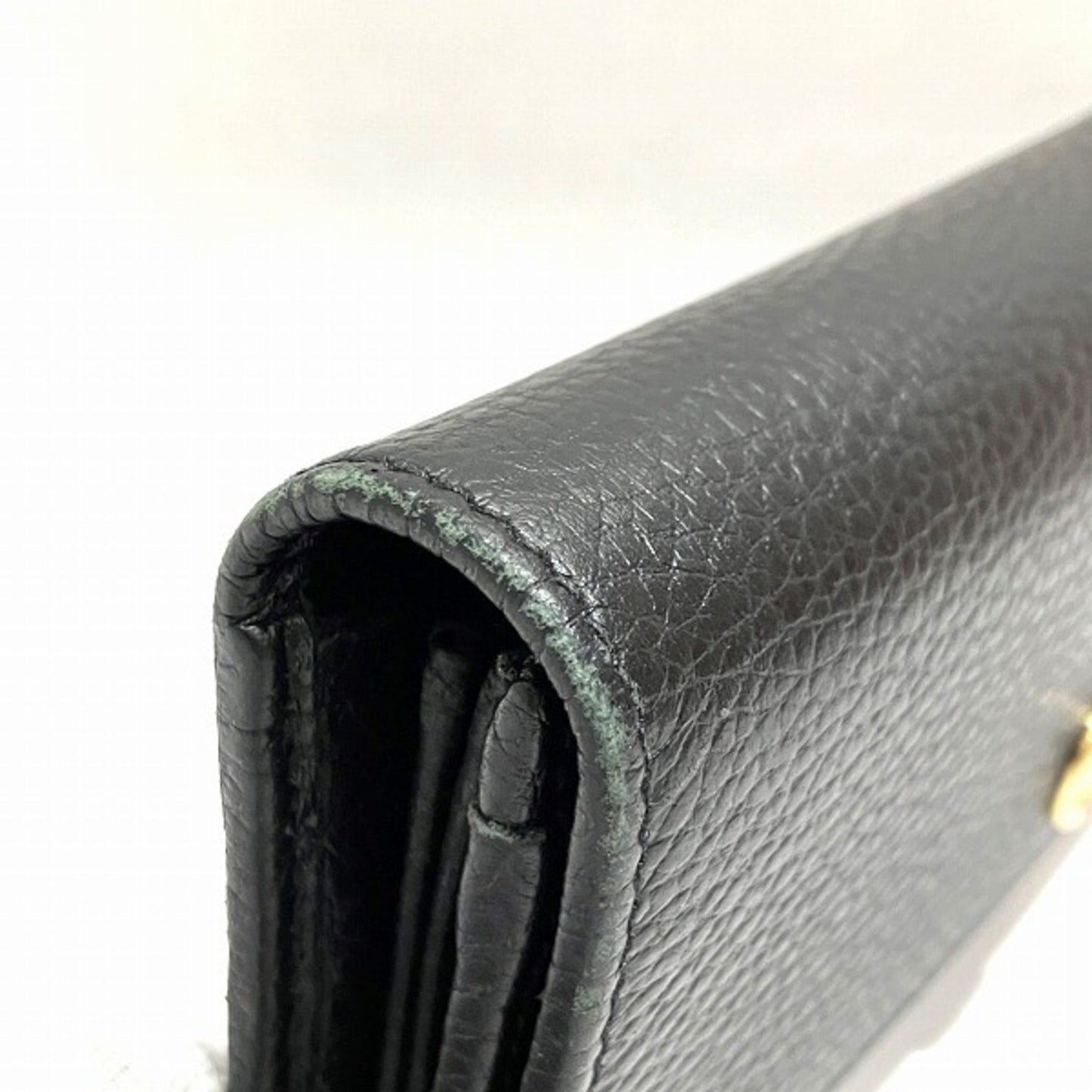 Gucci Black Leather Long Wallet (Bi-Fold)