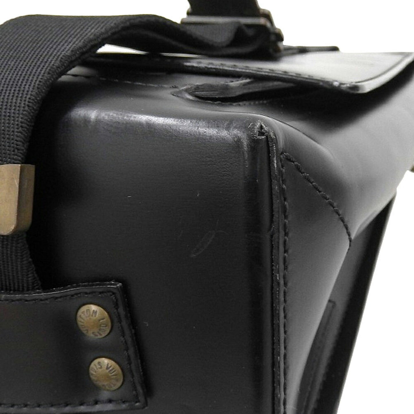 Louis Vuitton Black Leather Shoulder Bag