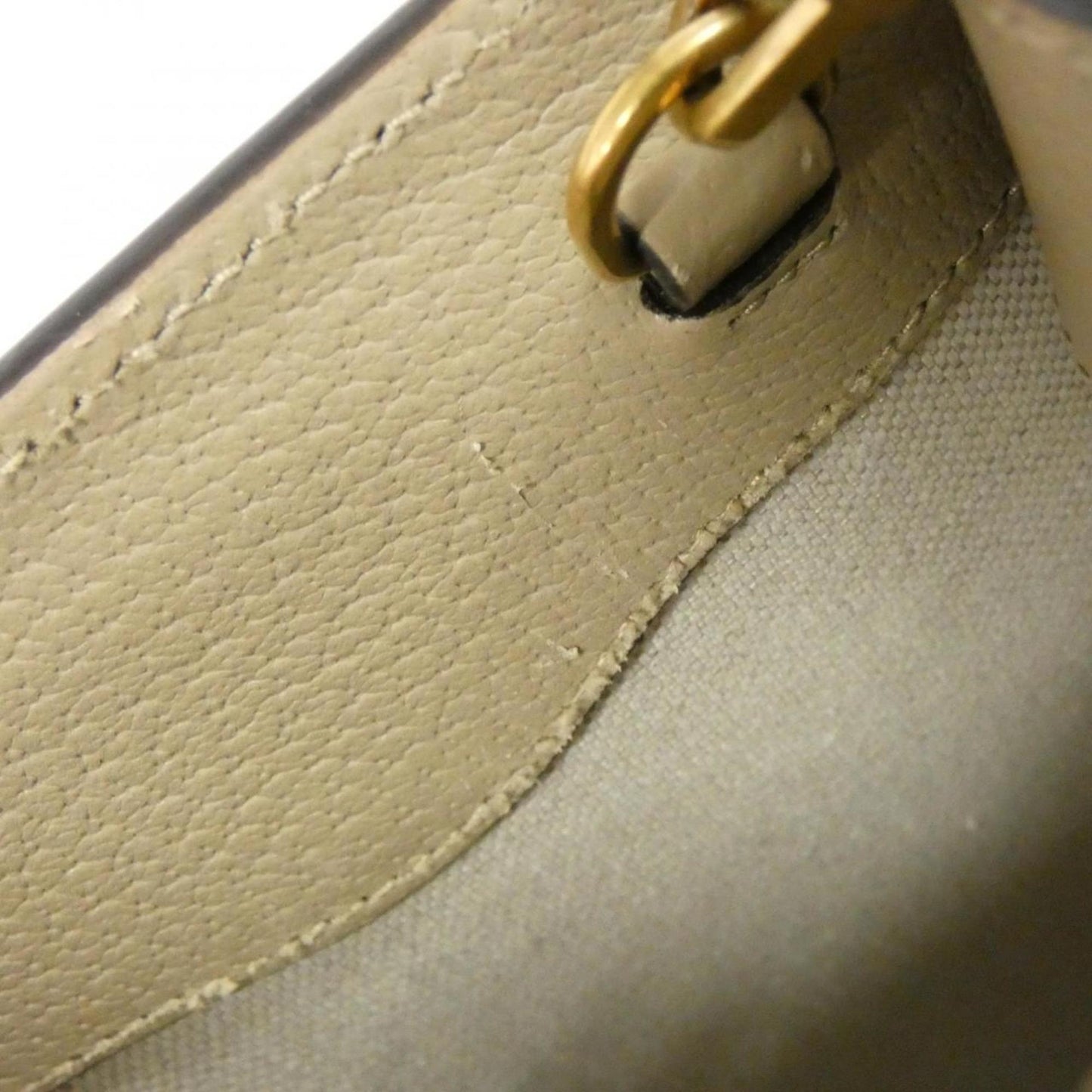 Gucci Beige White Gg Supreme Leather Handbag