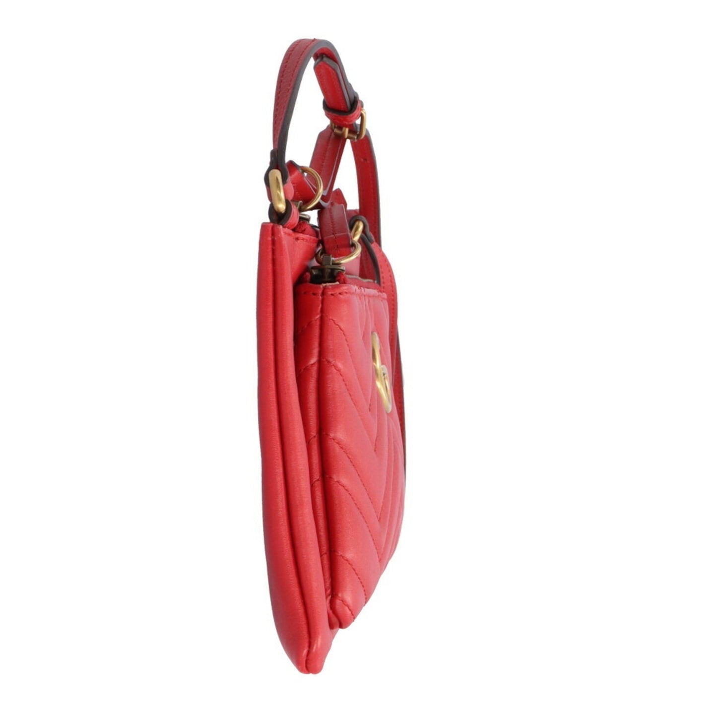 Gucci Red Color Leather Shoulder Bag