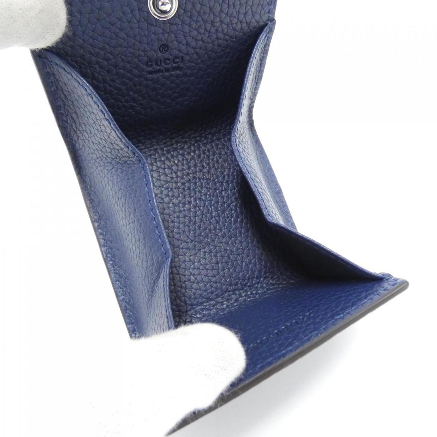 Gucci Blue Leather Coin Purse/Coin Case