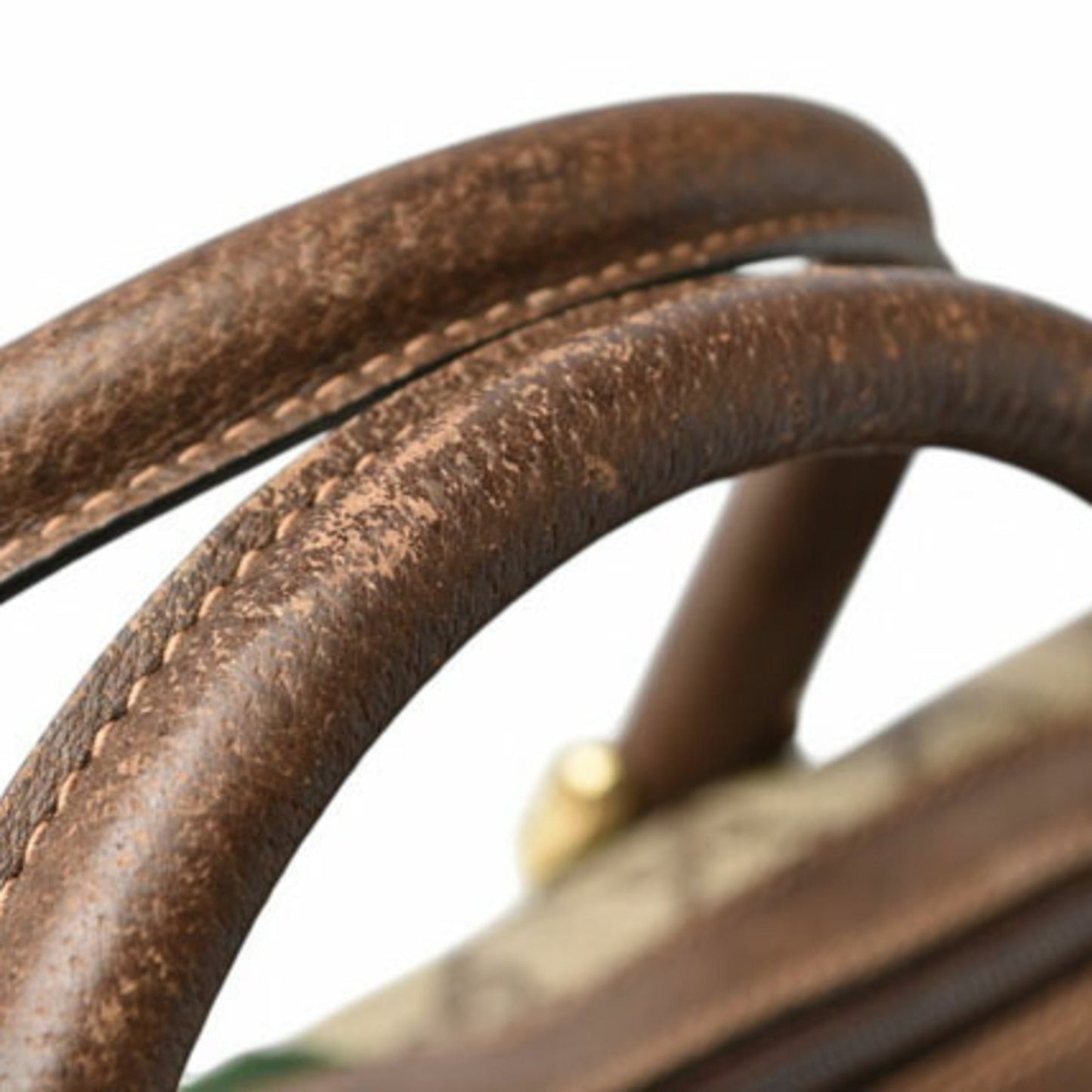 Gucci Beige Brown Pvc Leather Boston Bag Shoulder Bag