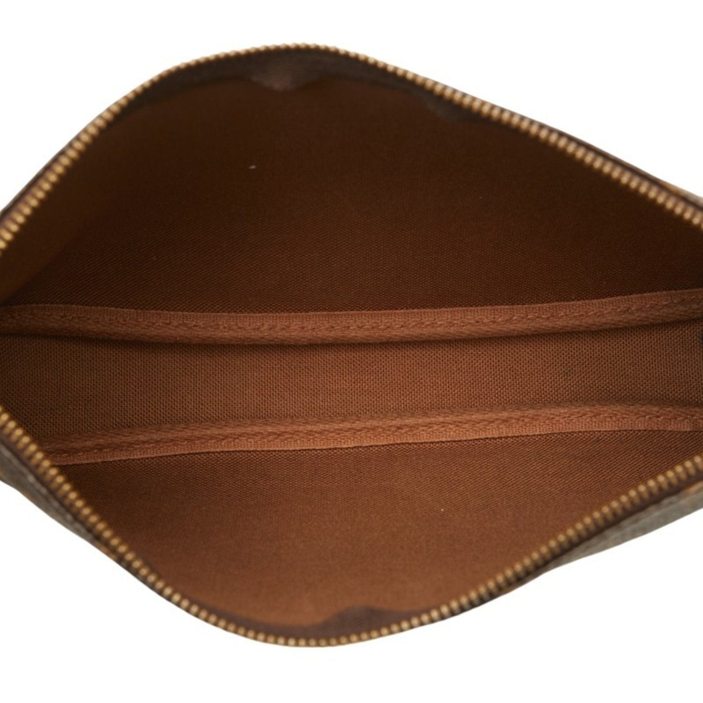 Louis Vuitton Brown Pvc Leather Pochette Pouch Shoulder Bag
