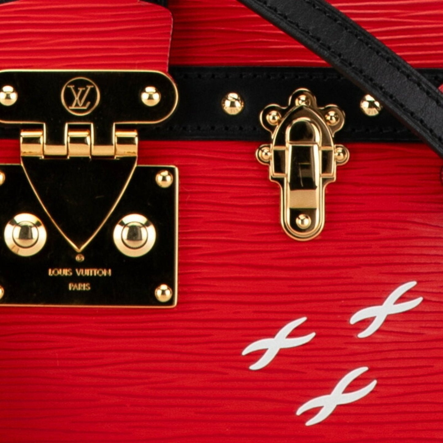 Louis Vuitton Epi Black Rouge Leather Clutch Bag Shoulder Bag