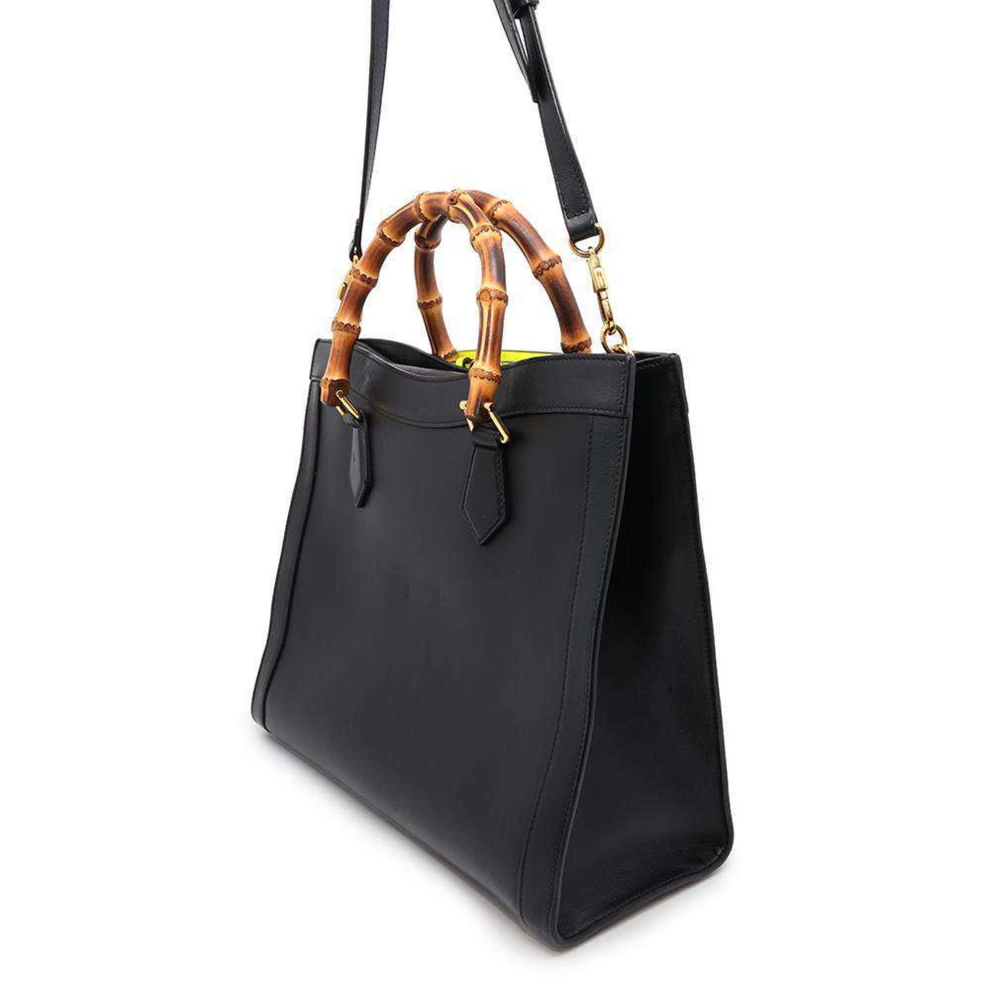 Gucci Black Leather Shoulder Bag Tote Bag