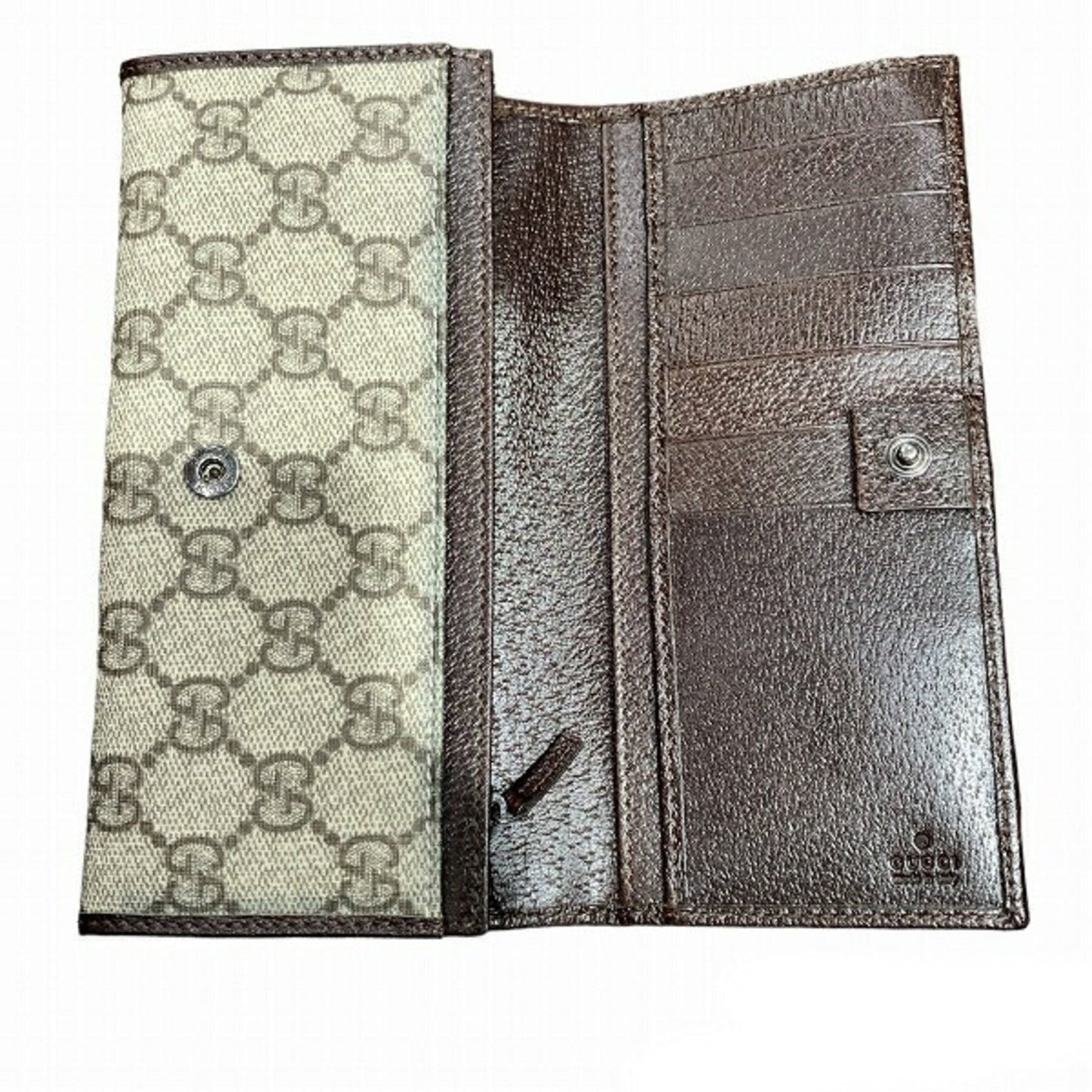 Gucci Gg Supreme Beige Brown Gg Supreme Wallet (Bi-Fold)