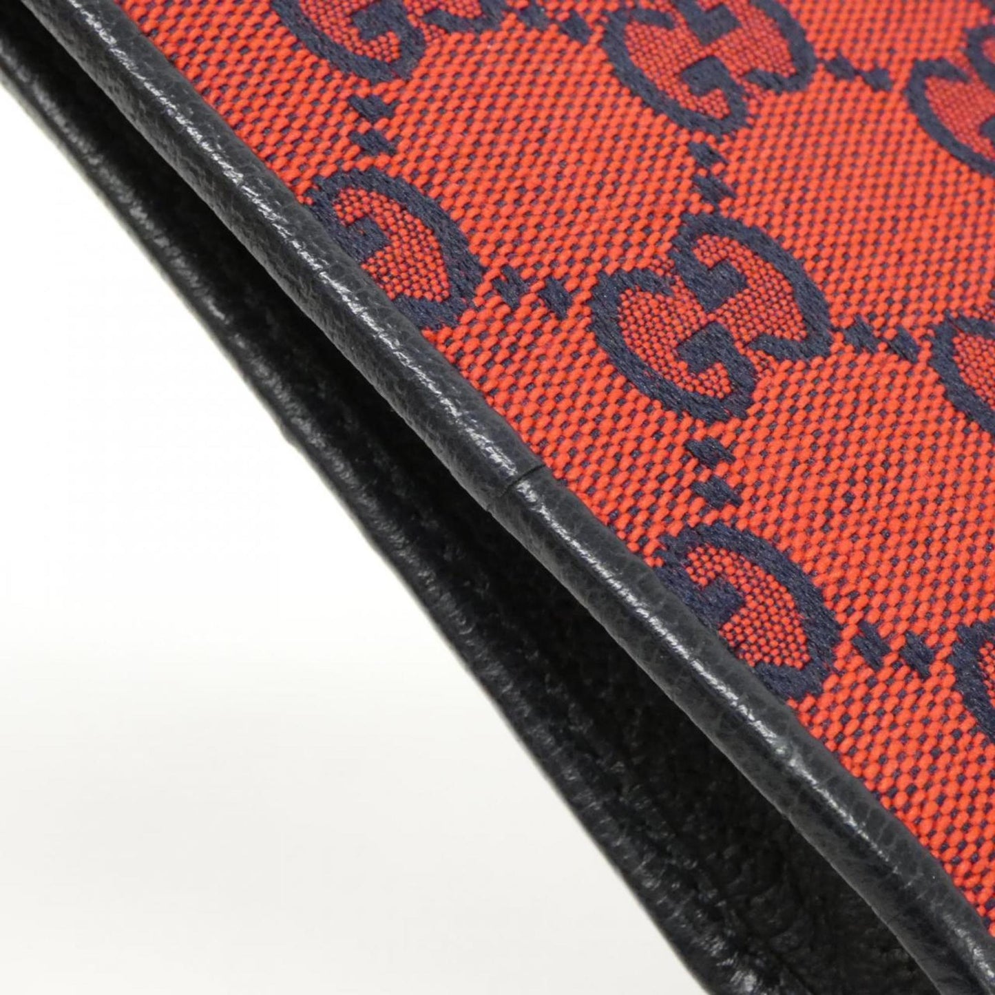 Gucci Navy Red Color Gg Canvas Leather Shoulder Bag
