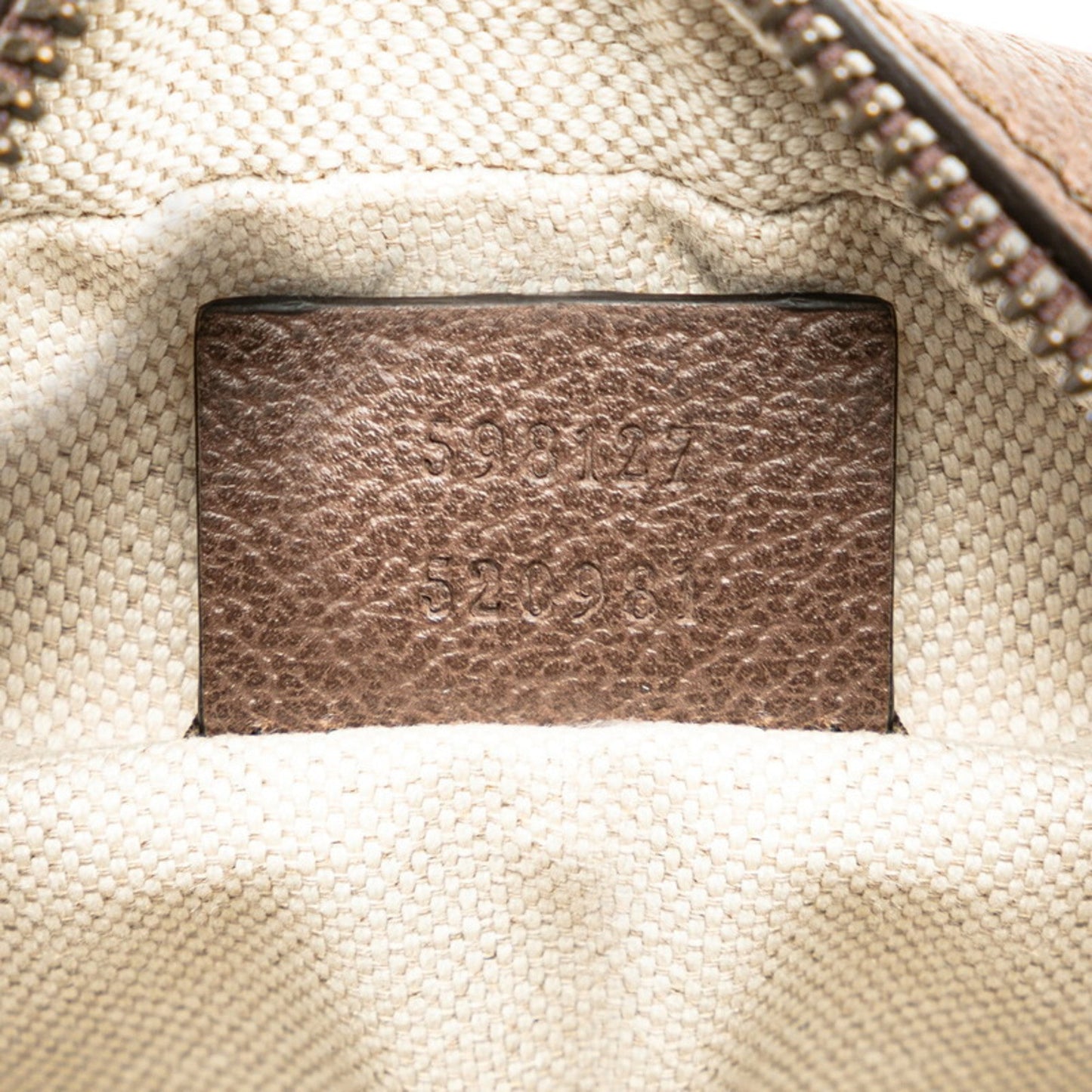 Gucci Sherry Line Beige Brown Pvc Leather Shoulder Bag