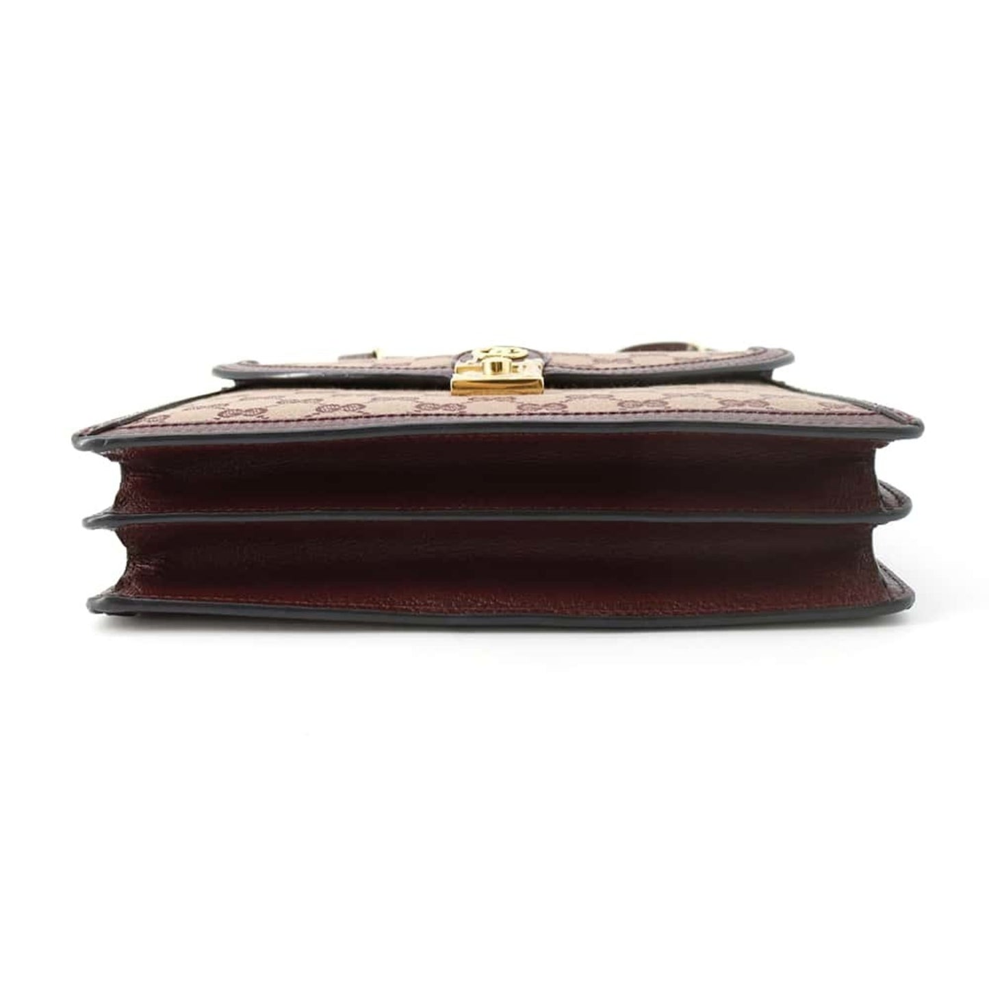Gucci Bordeaux Canvas Leather Handbag Shoulder Bag