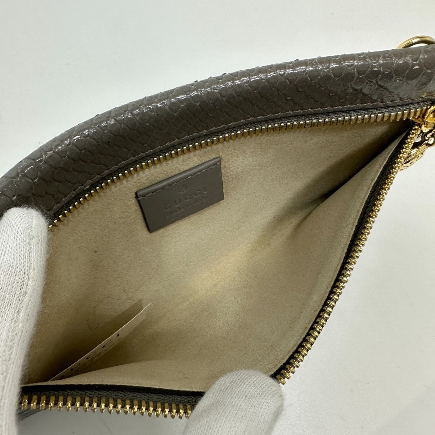 Gucci Gray Leather Tote Bag