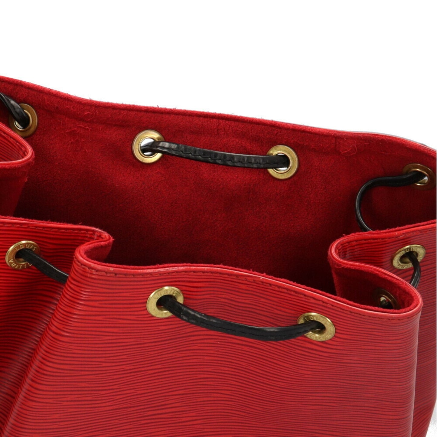 Louis Vuitton Black Red Color Epi Leather Shoulder Bag