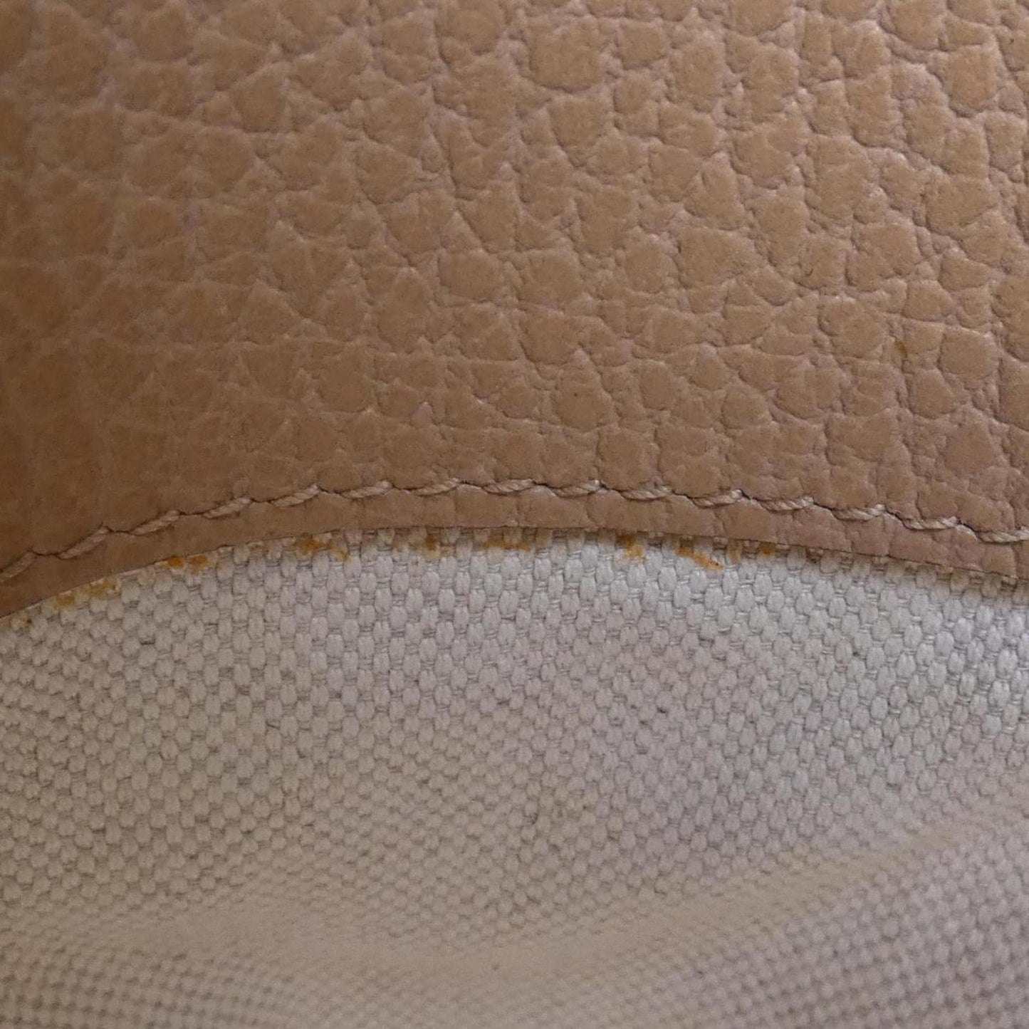 Gucci Beige Canvas Leather Tote Bag