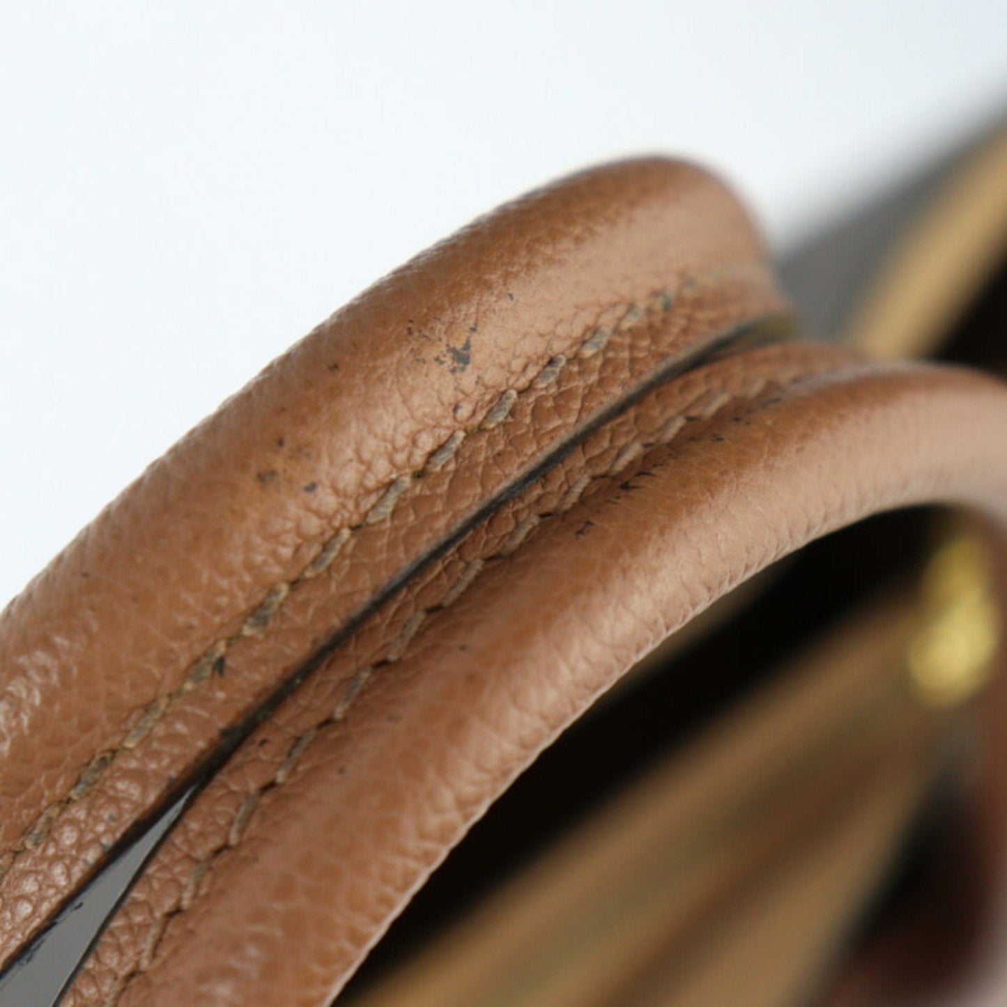 Louis Vuitton Brown Monogram Leather Handbag Shoulder Bag Tote Bag