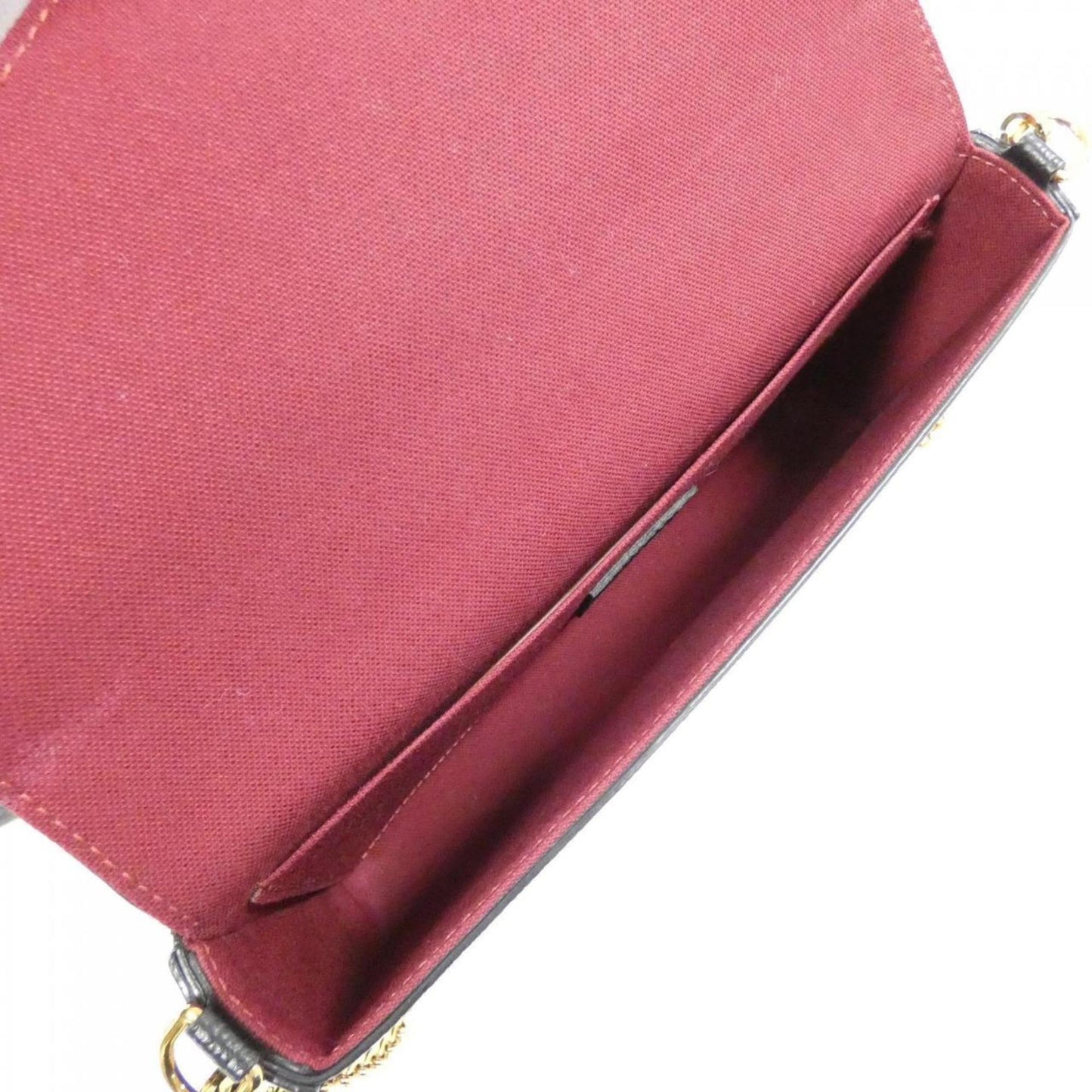 Louis Vuitton Beige Black Leather Pochette Shoulder Bag