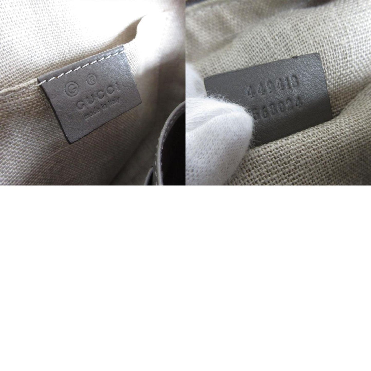 Gucci Gray Leather Shoulder Bag