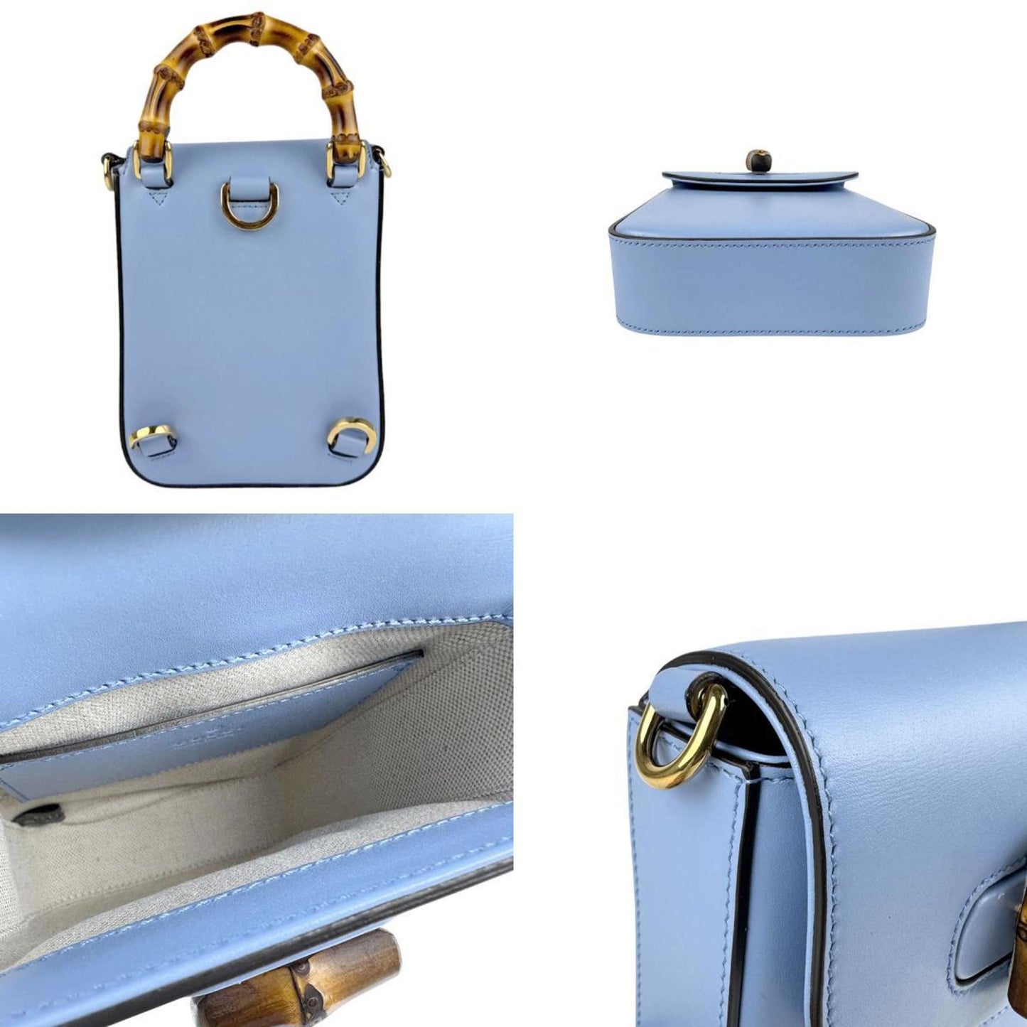 Gucci Blue Leather Shoulder Bag