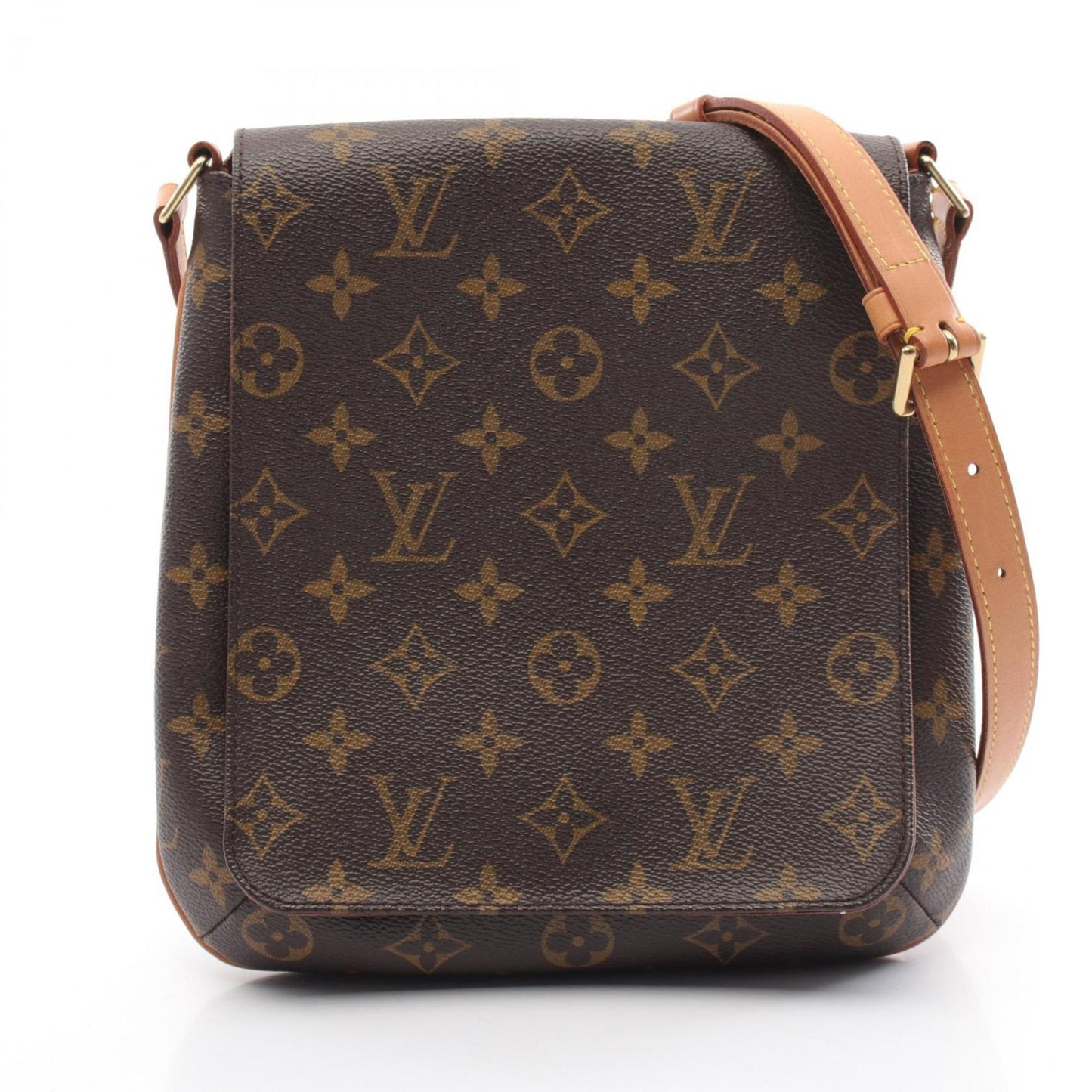 Louis Vuitton Brown Pvc Leather Shoulder Bag ()