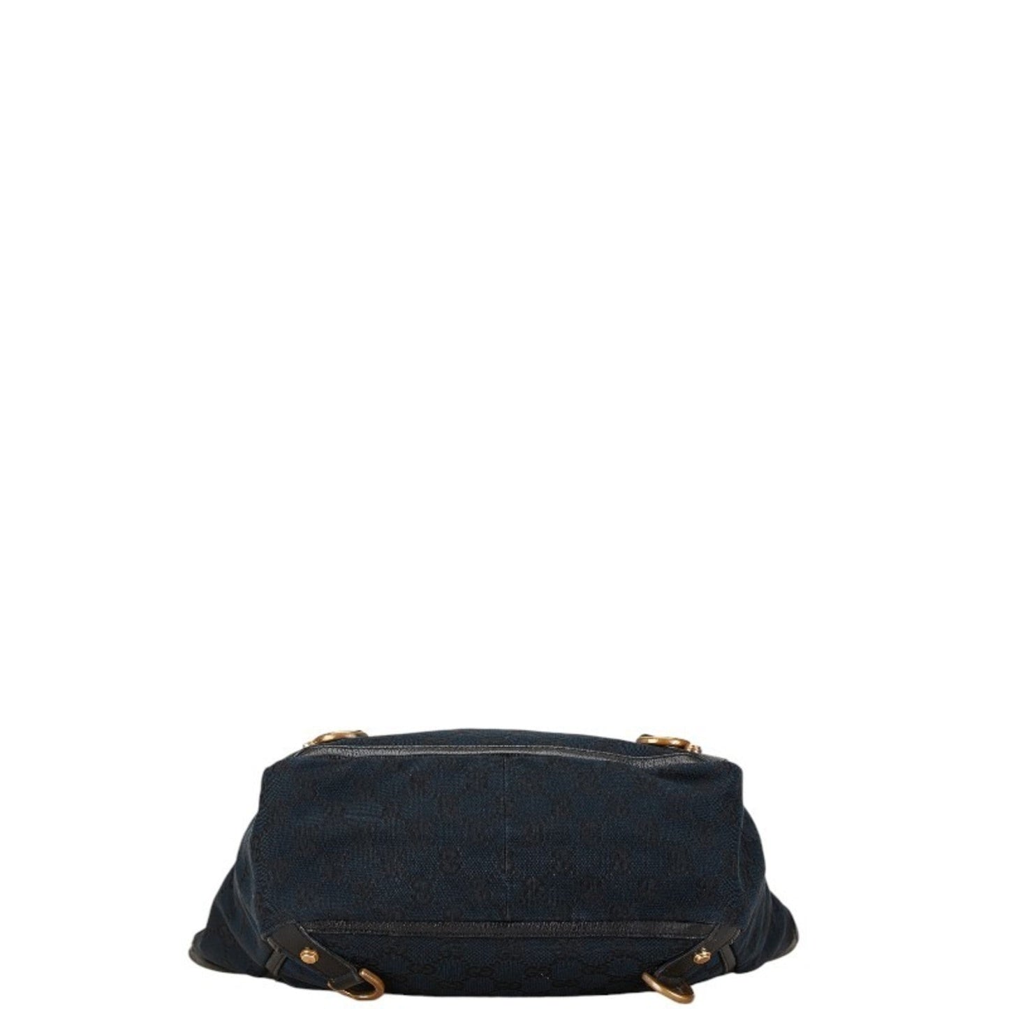 Gucci Black Canvas Leather Handbag Tote Bag
