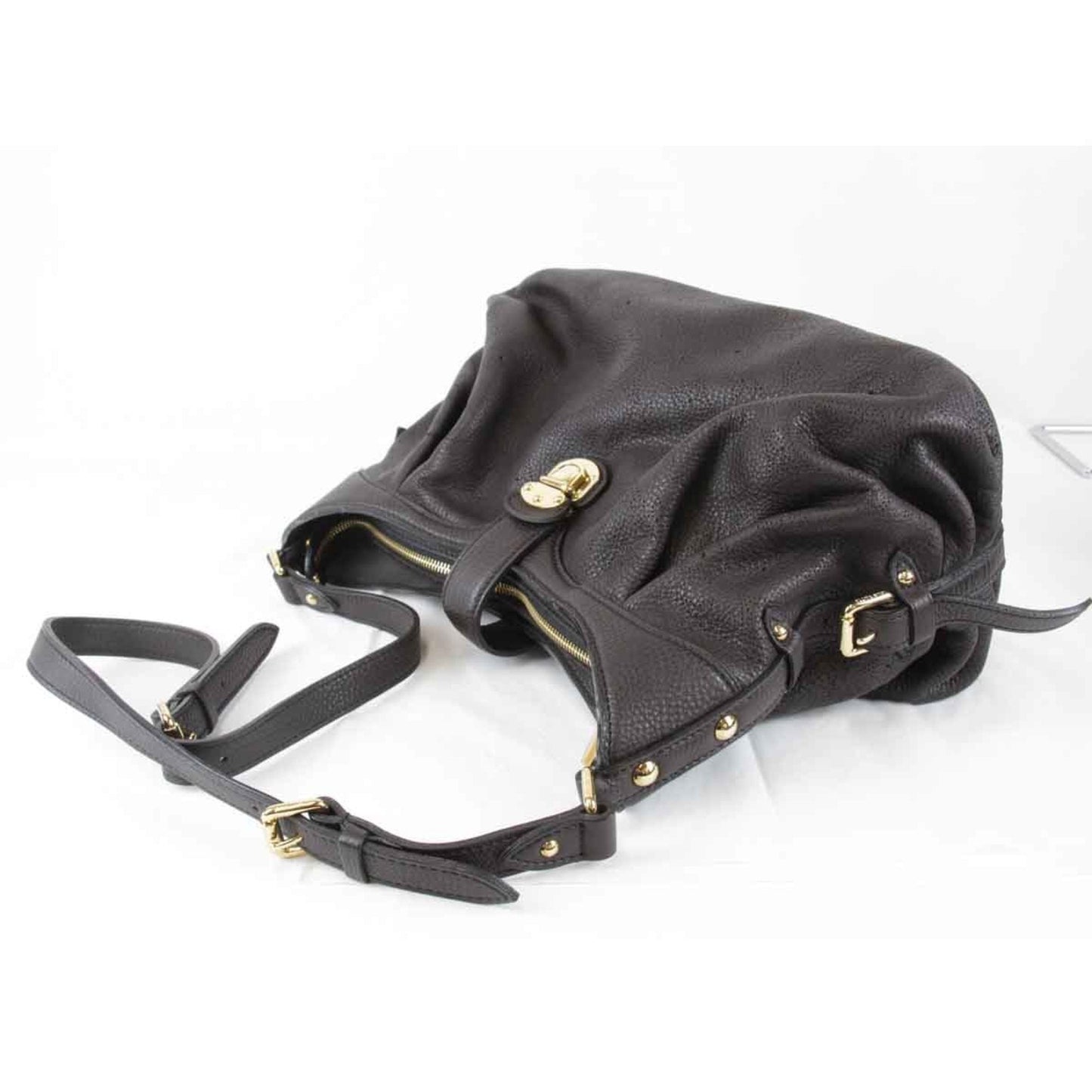 Louis Vuitton Black Mahina Leather Shoulder Bag