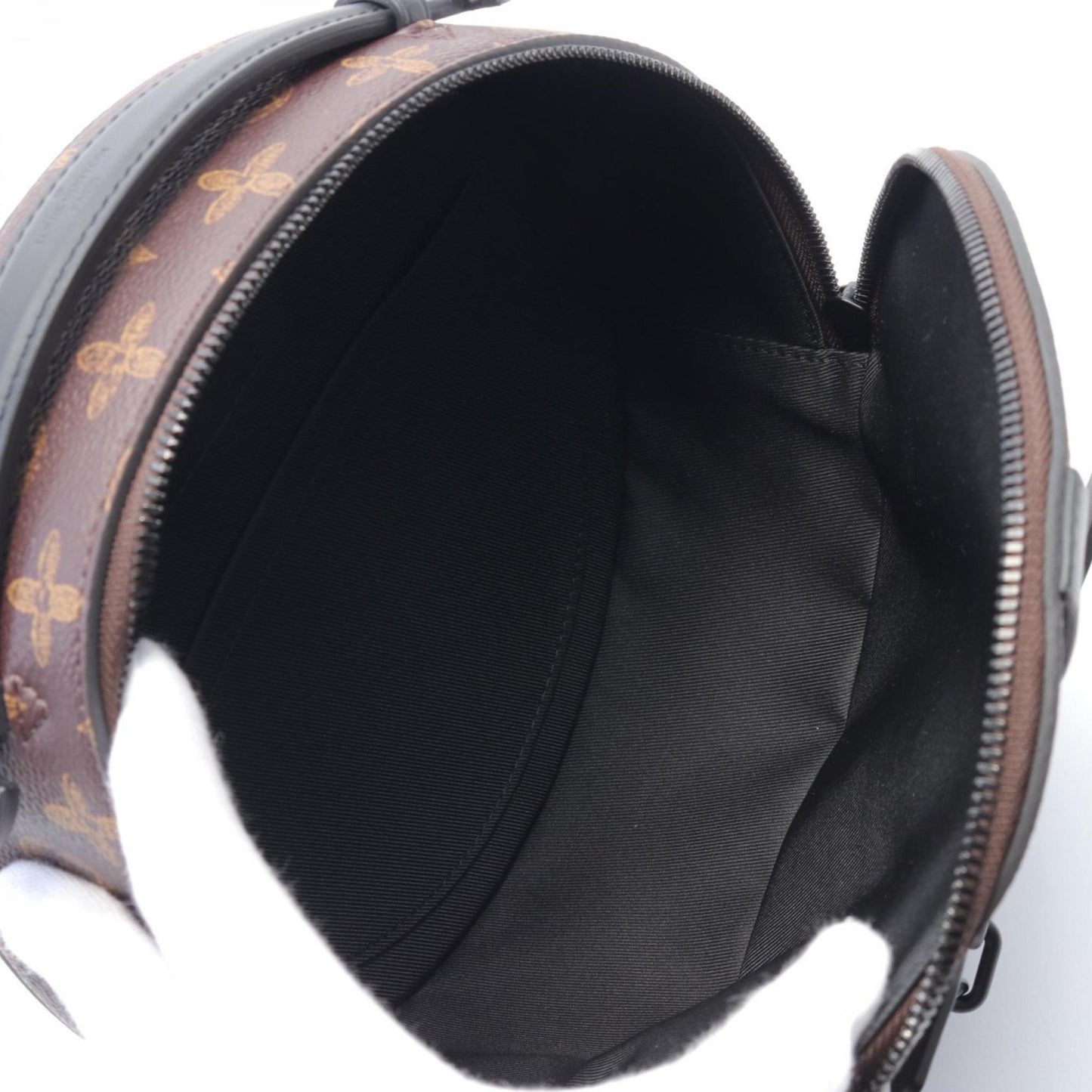Louis Vuitton Black Brown Monogram Leather Shoulder Bag