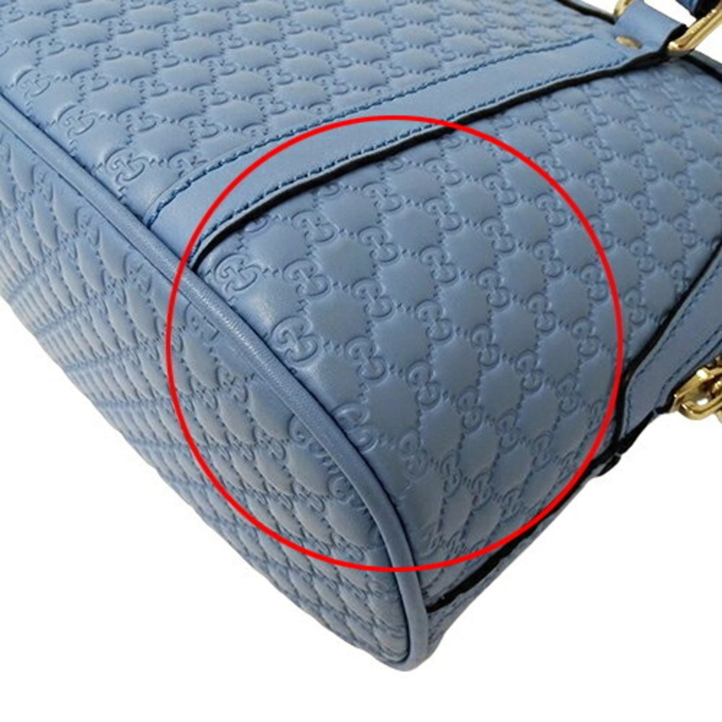 Gucci Light Blue Leather Handbag Shoulder Bag