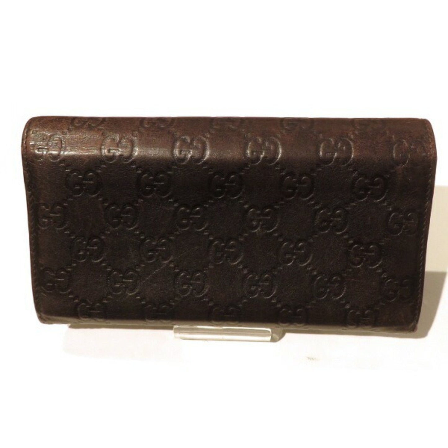 Gucci Dark Brown Leather Coin Purse/Coin Case