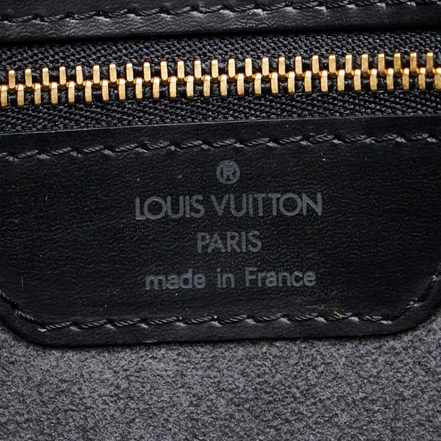 Louis Vuitton Black Noir Leather Shoulder Bag Tote Bag